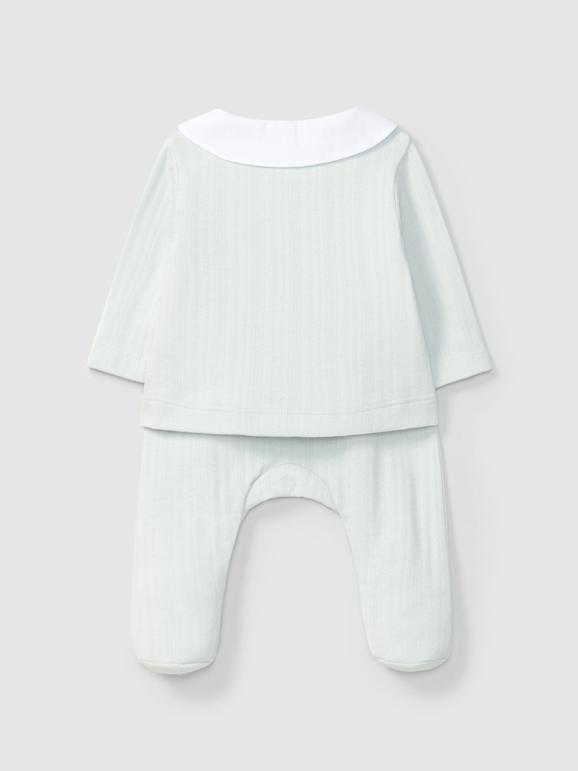 ENSEMBLE COMPOSE DE DEUX PIECES COTON BIOLOGIQUE AVEC DETAIL BRODE