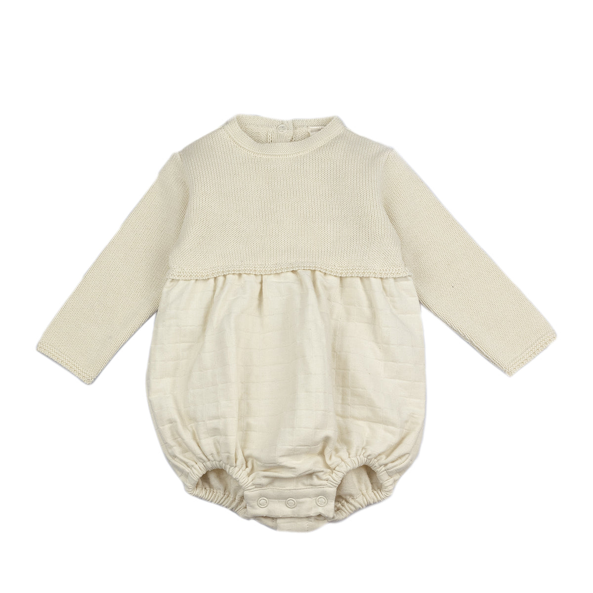 BARBOTEUSE EN TRICOT ET TISSU