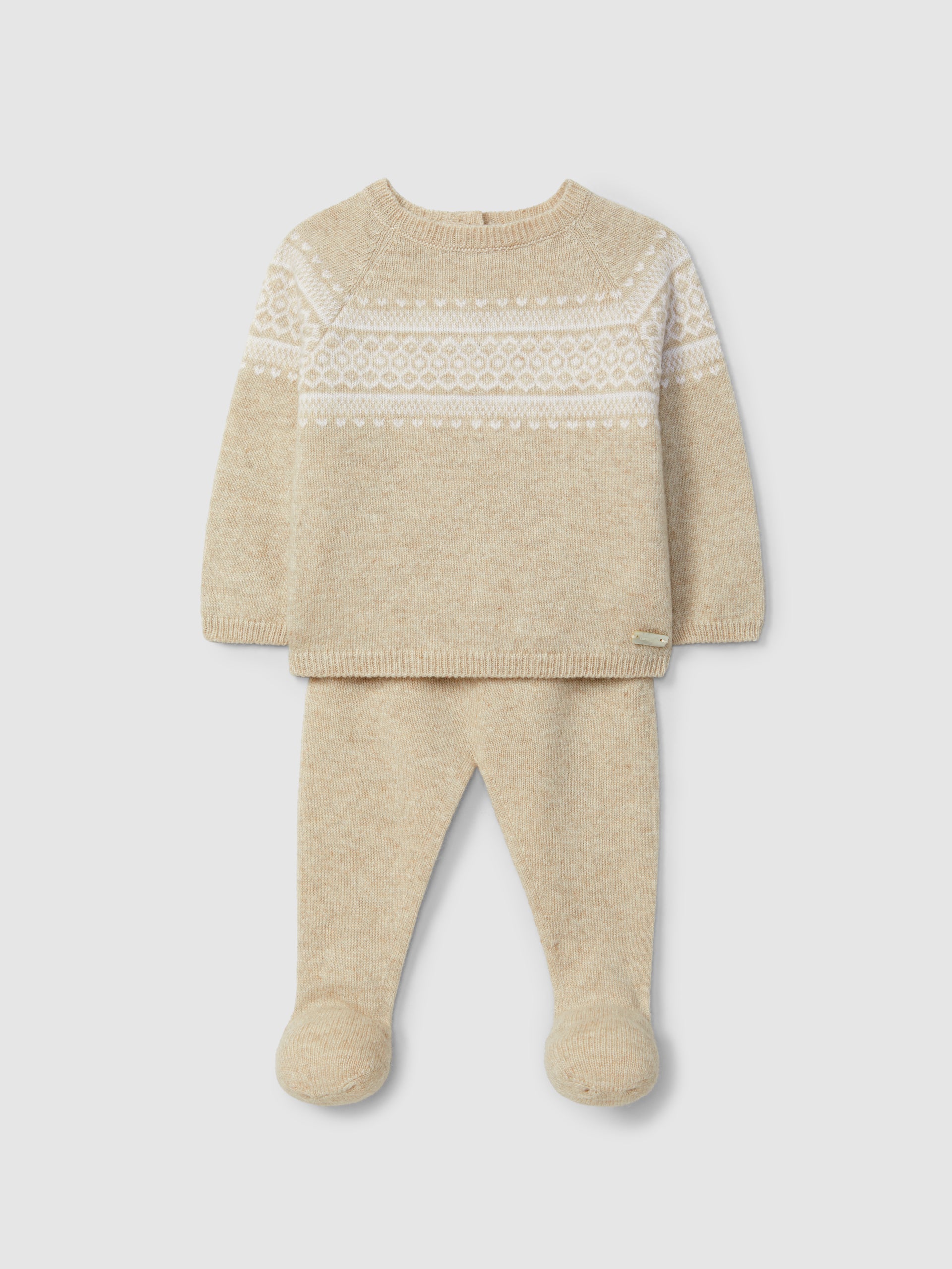 ENSEMBLE DEUX PIECES TRICOTE AVEC JACQUARD