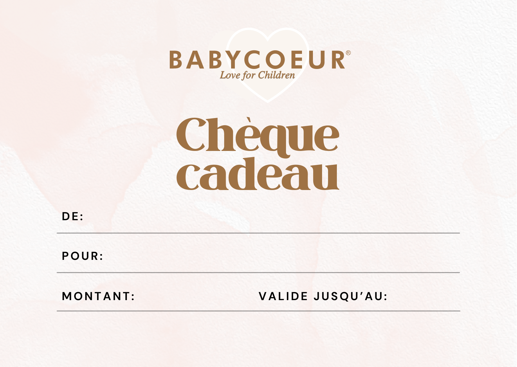 Chèque Cadeau Babycoeur