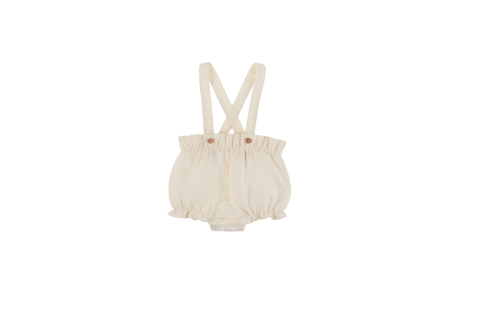 SHORT A BRETELLES EN TISSU