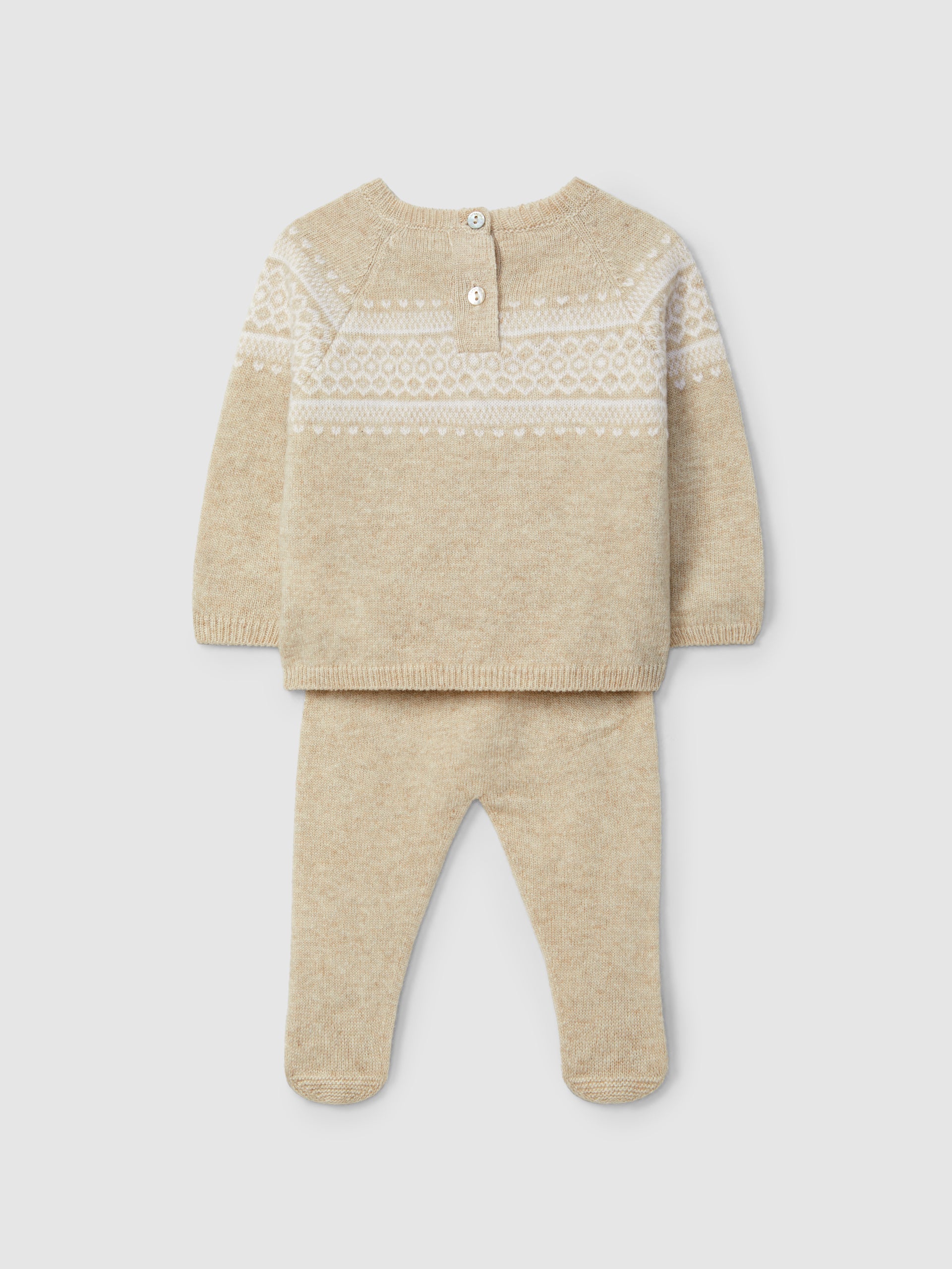 ENSEMBLE DEUX PIECES TRICOTE AVEC JACQUARD