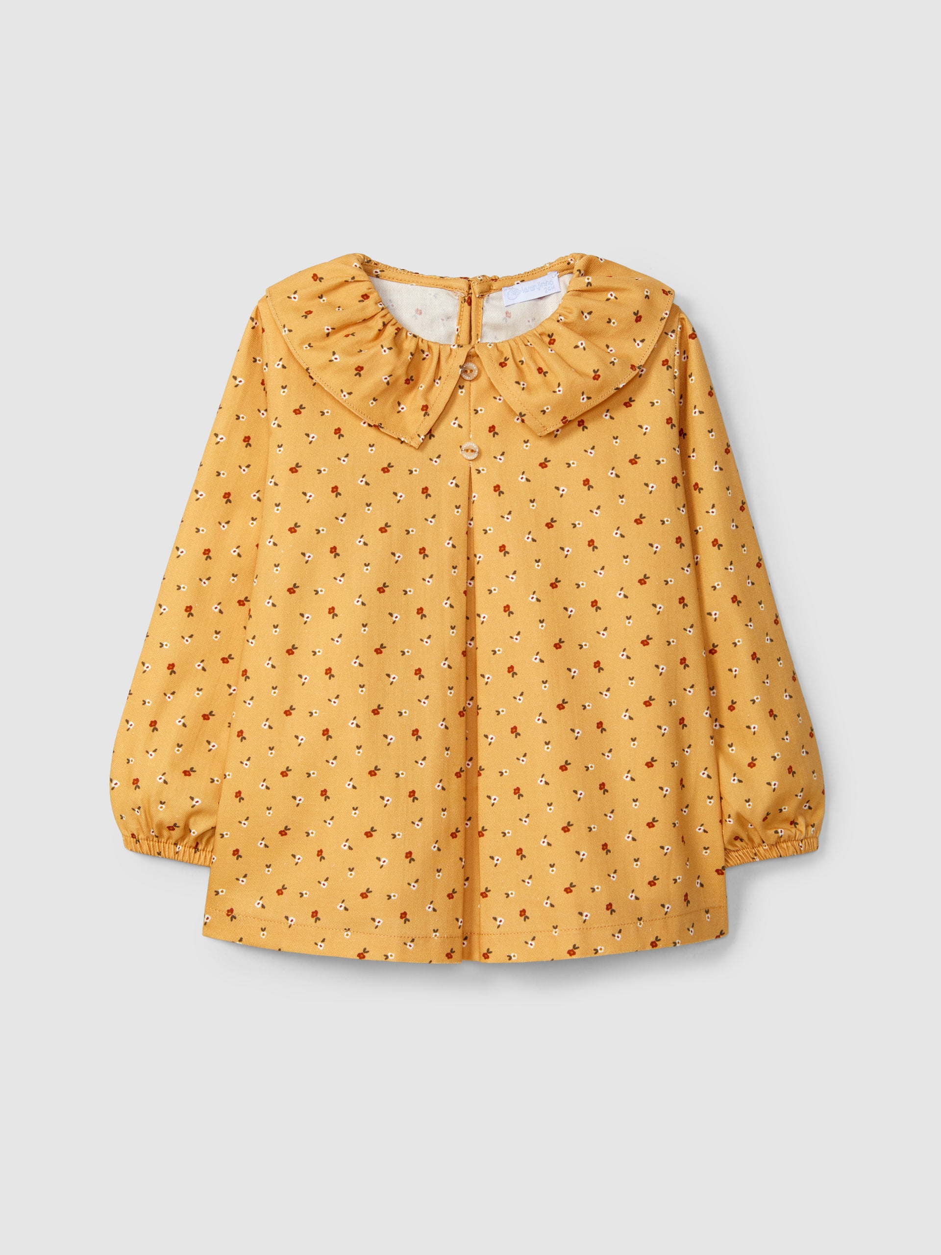 BLOUSE IMPRIME A FLEURS ET COL A VOLANT