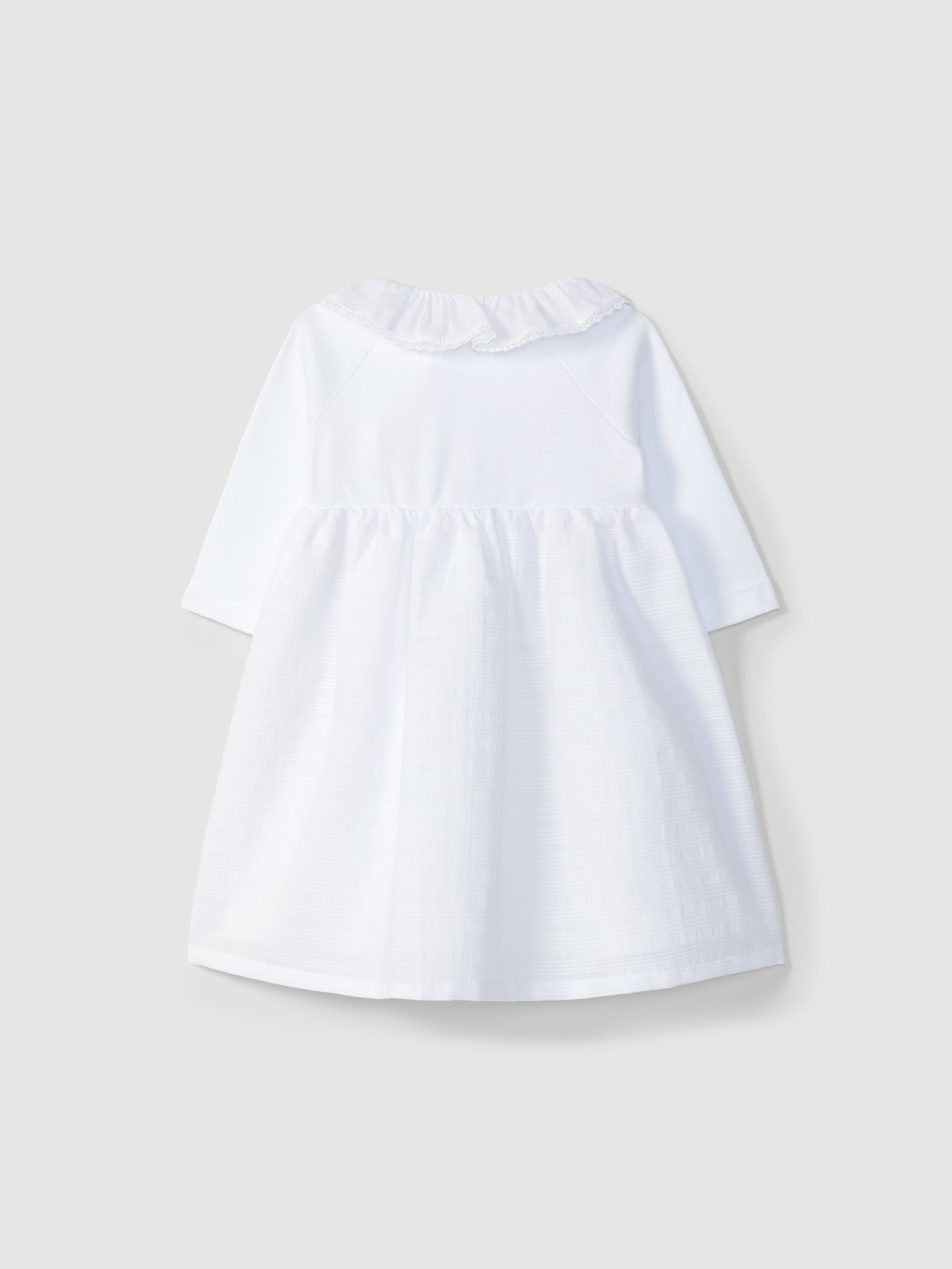 LANGES EN TISSU JACQUARD A RAYURES ET DETAILS EN DENTELLE