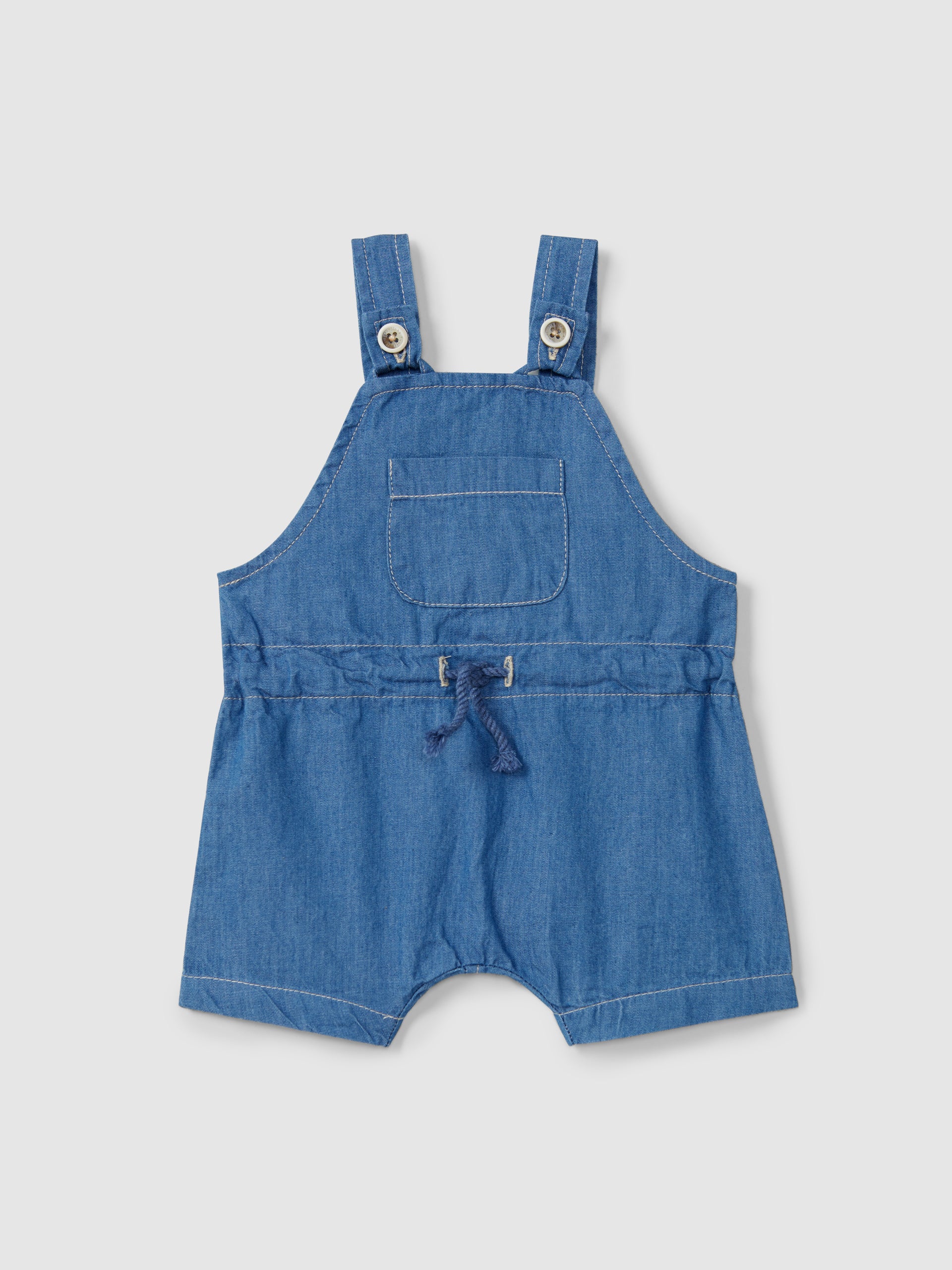 SHORT-SALOPETTE EN JEAN FIN