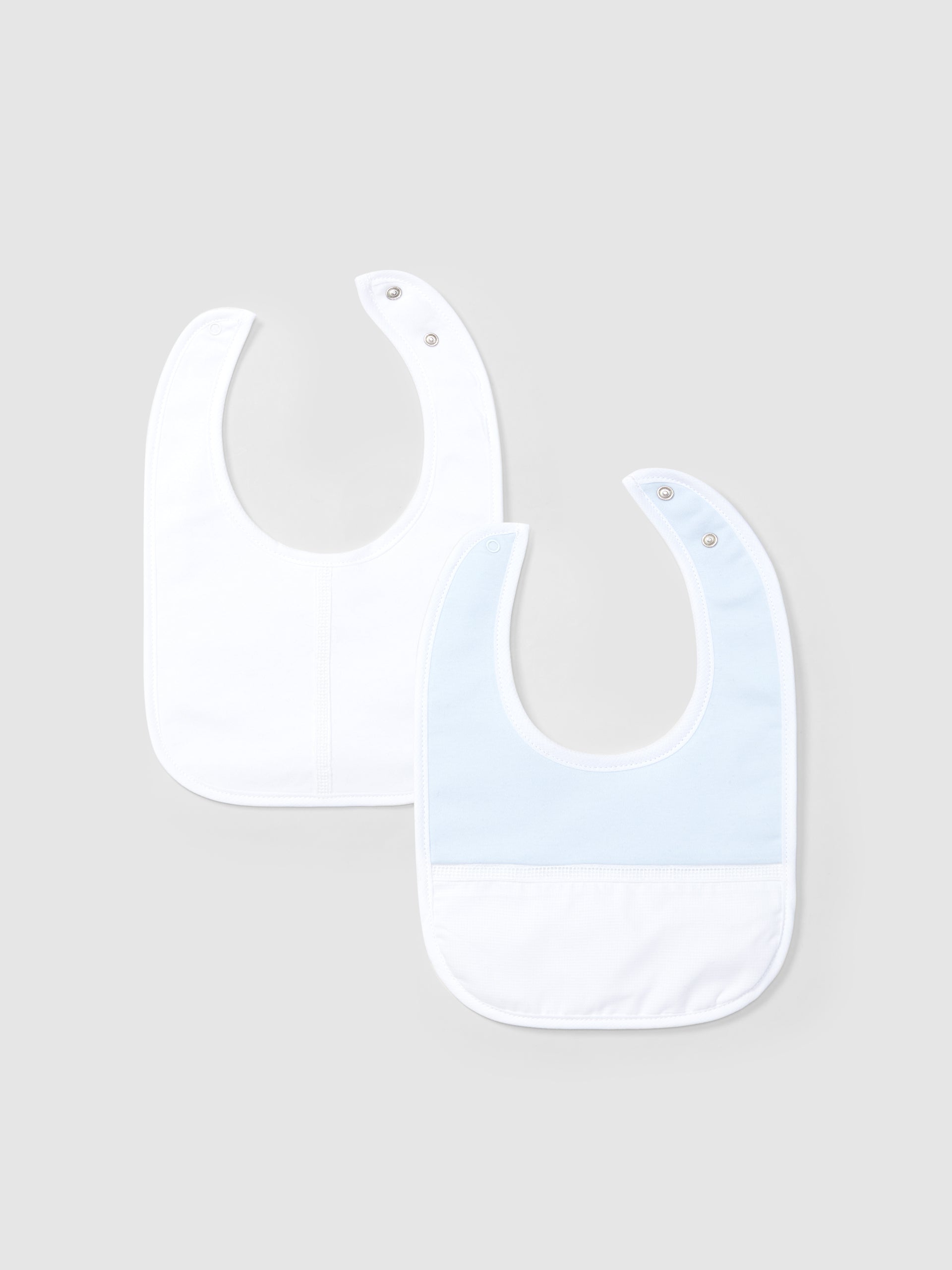 PACK DE DEUX BAVOIRS TISSU A CARREAUX ET RUBAN DECORATIF