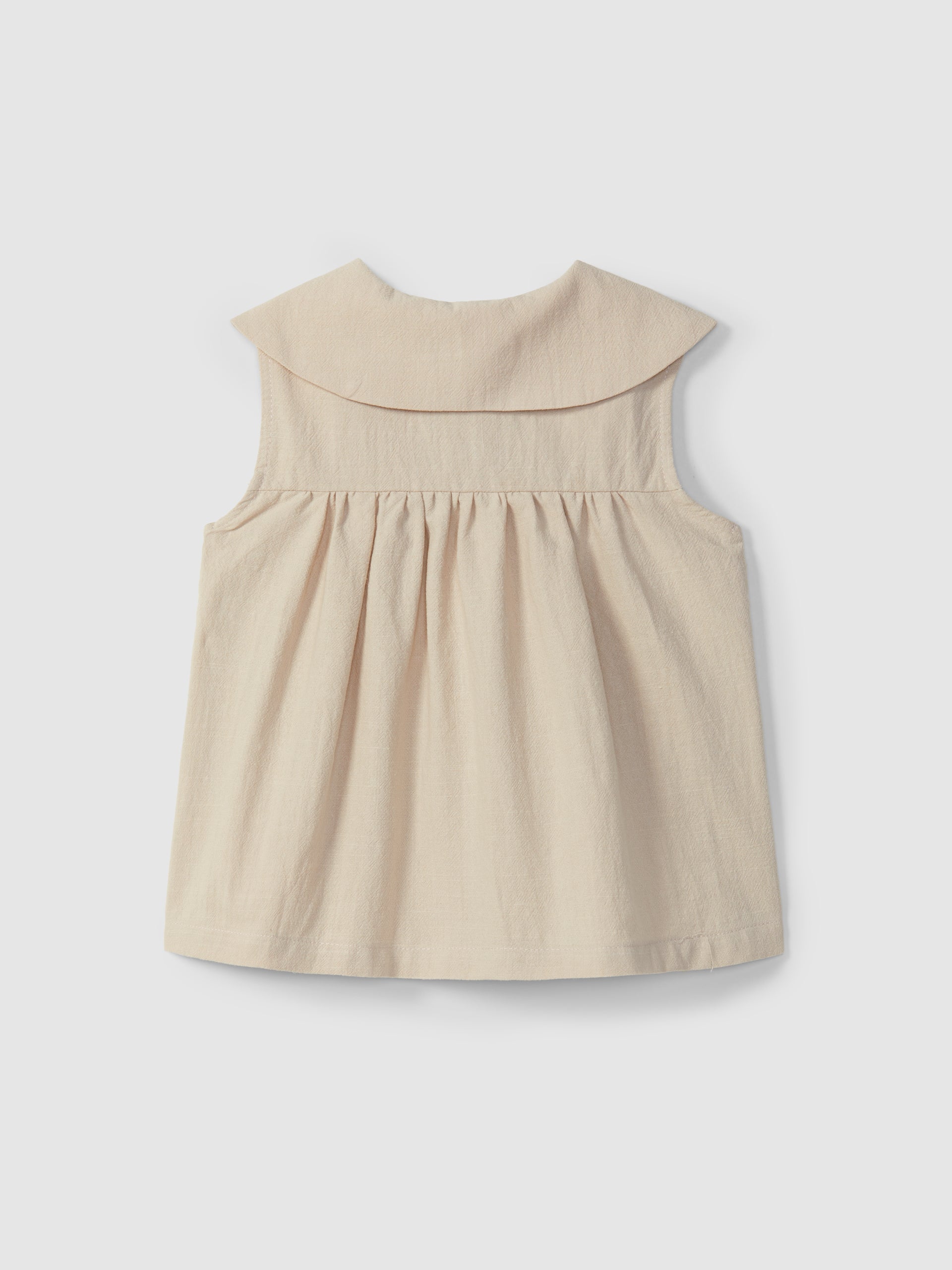 BLOUSE COTON TEXTURE ET BRODERIE