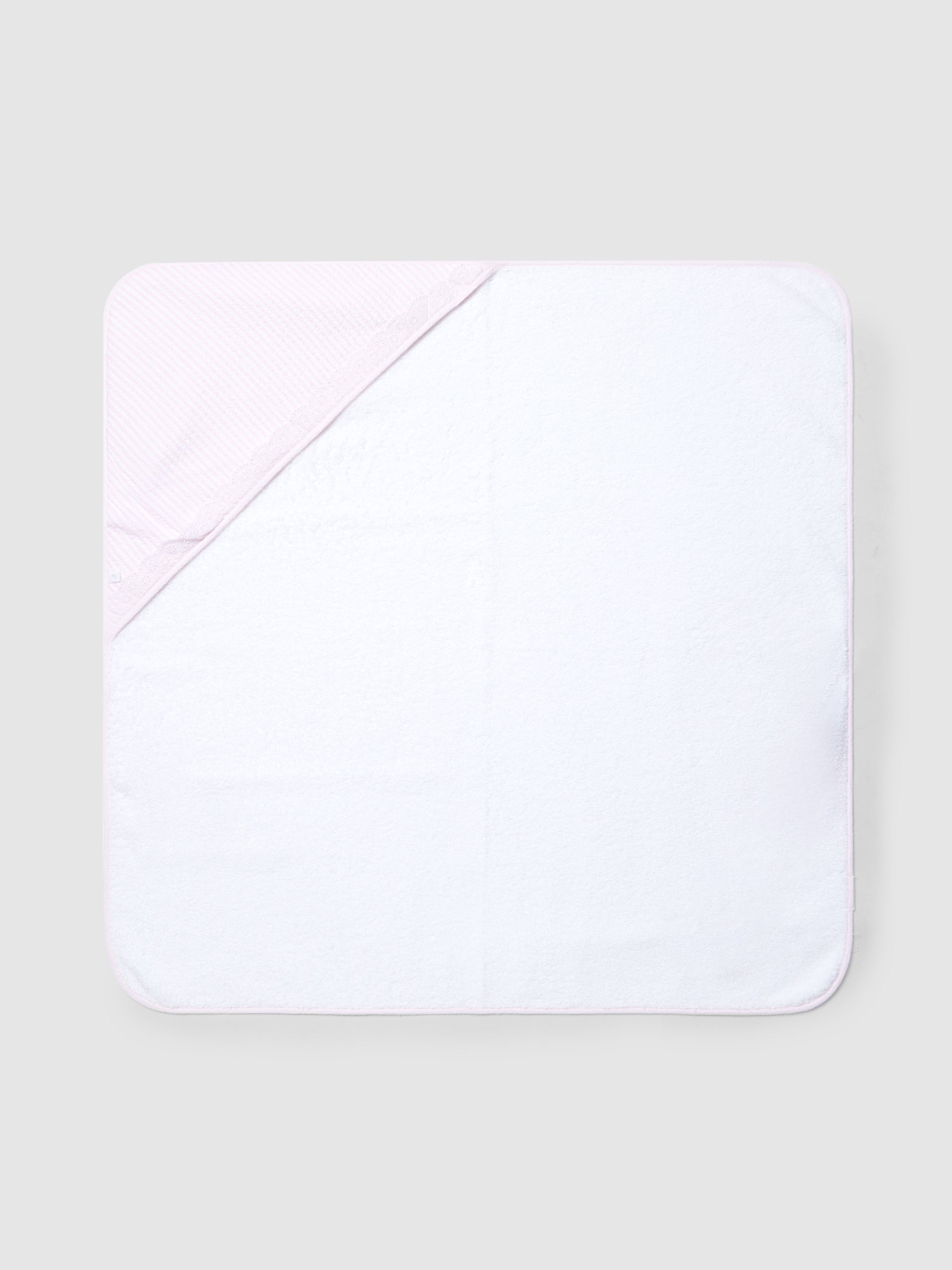 SERVIETTE DE BAIN IMPRIMEE AVEC VOLANT BRODE