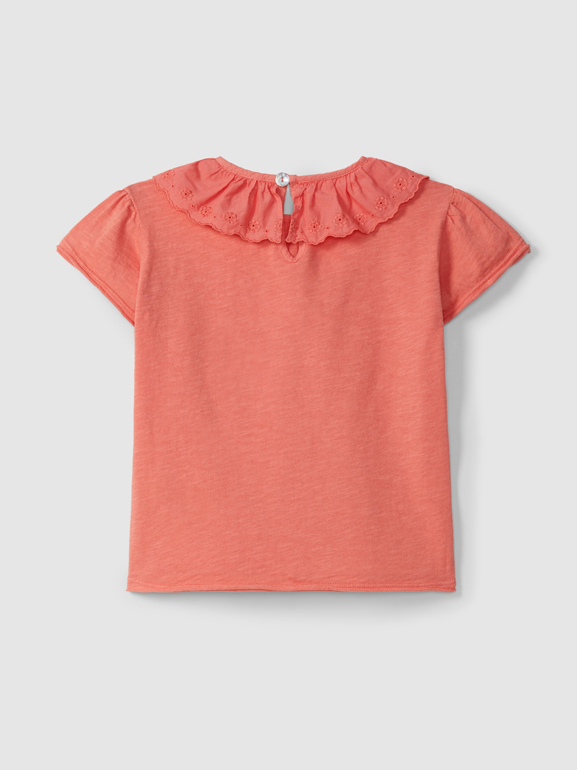 T-SHIRT A COL EN BRODERIE ANGLAISE