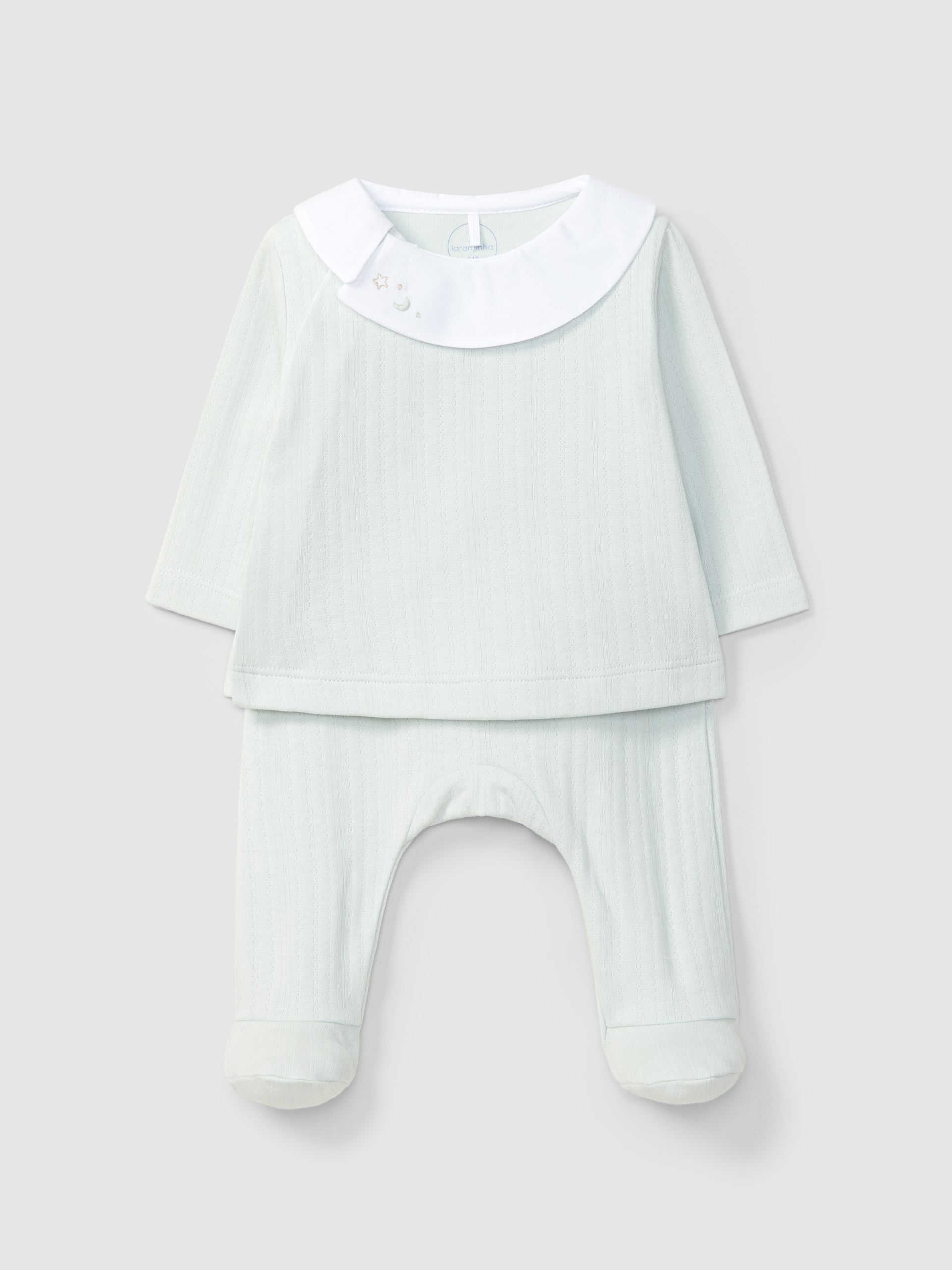 ENSEMBLE COMPOSE DE DEUX PIECES COTON BIOLOGIQUE AVEC DETAIL BRODE