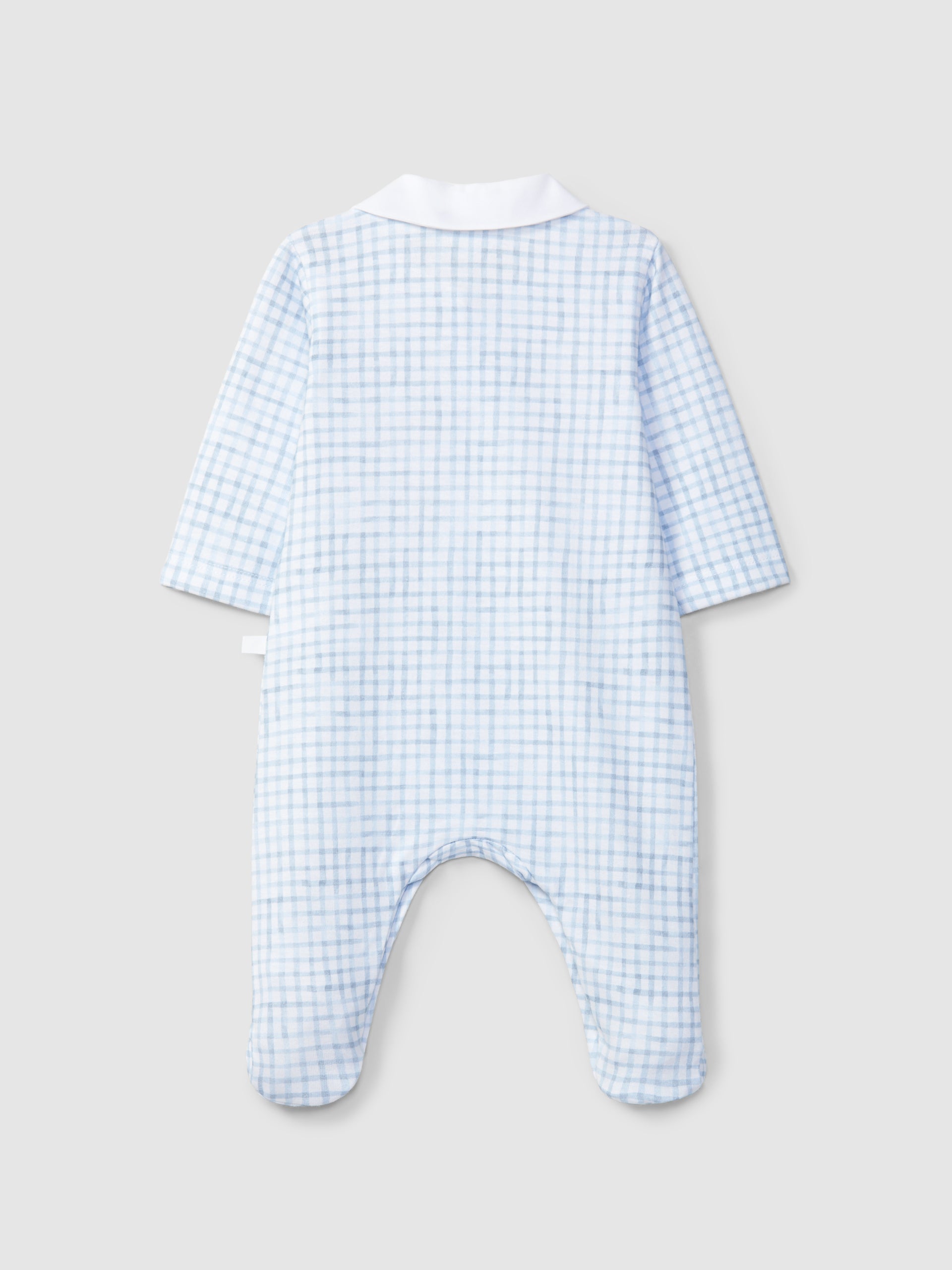 BABYGROW A COL CLAUDINE MAILLE A CARREAUX
