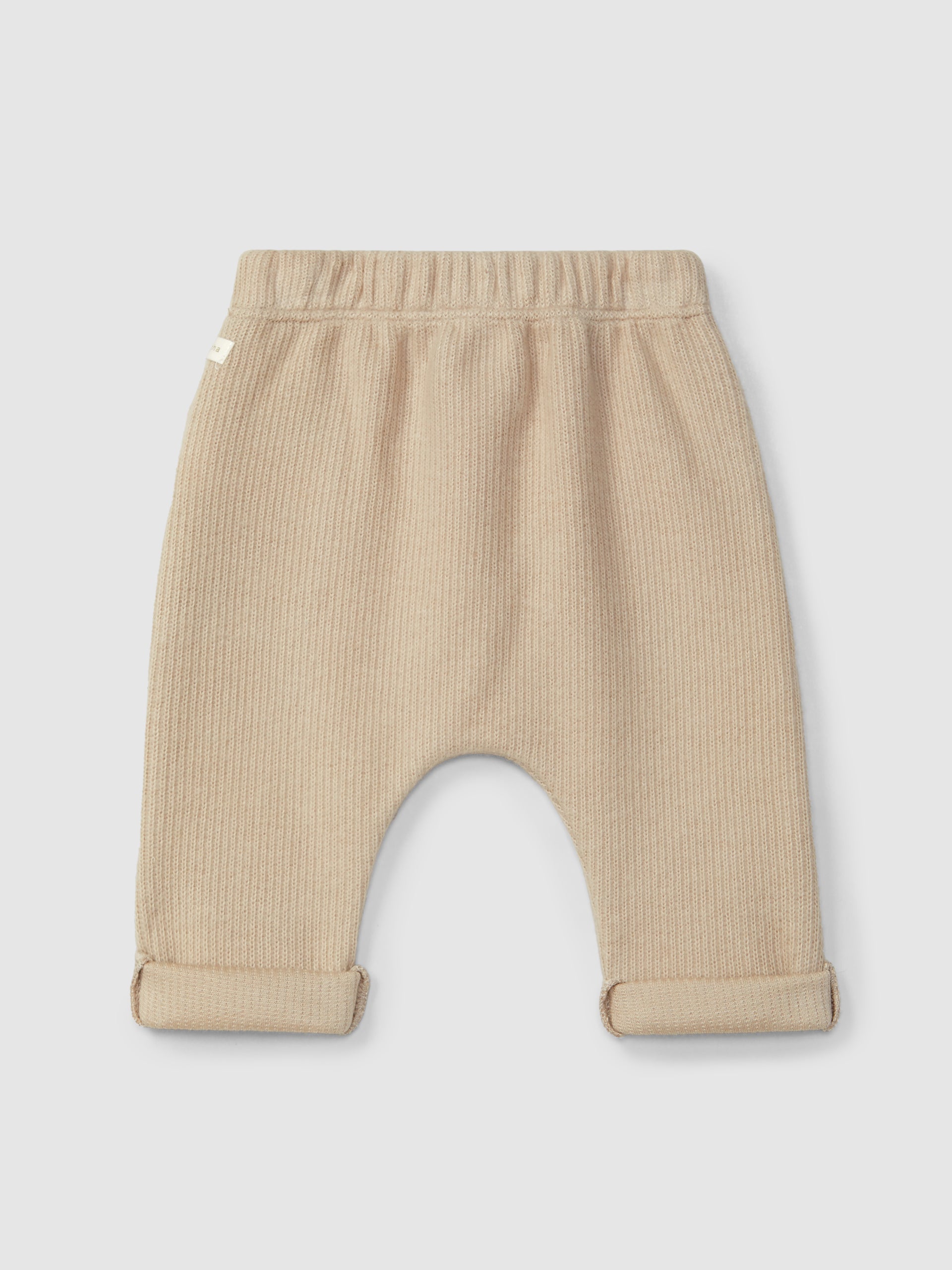 PANTALON PULL-UP EN COTON BIOLOGIQUE AVEC CORDON DECORATIF