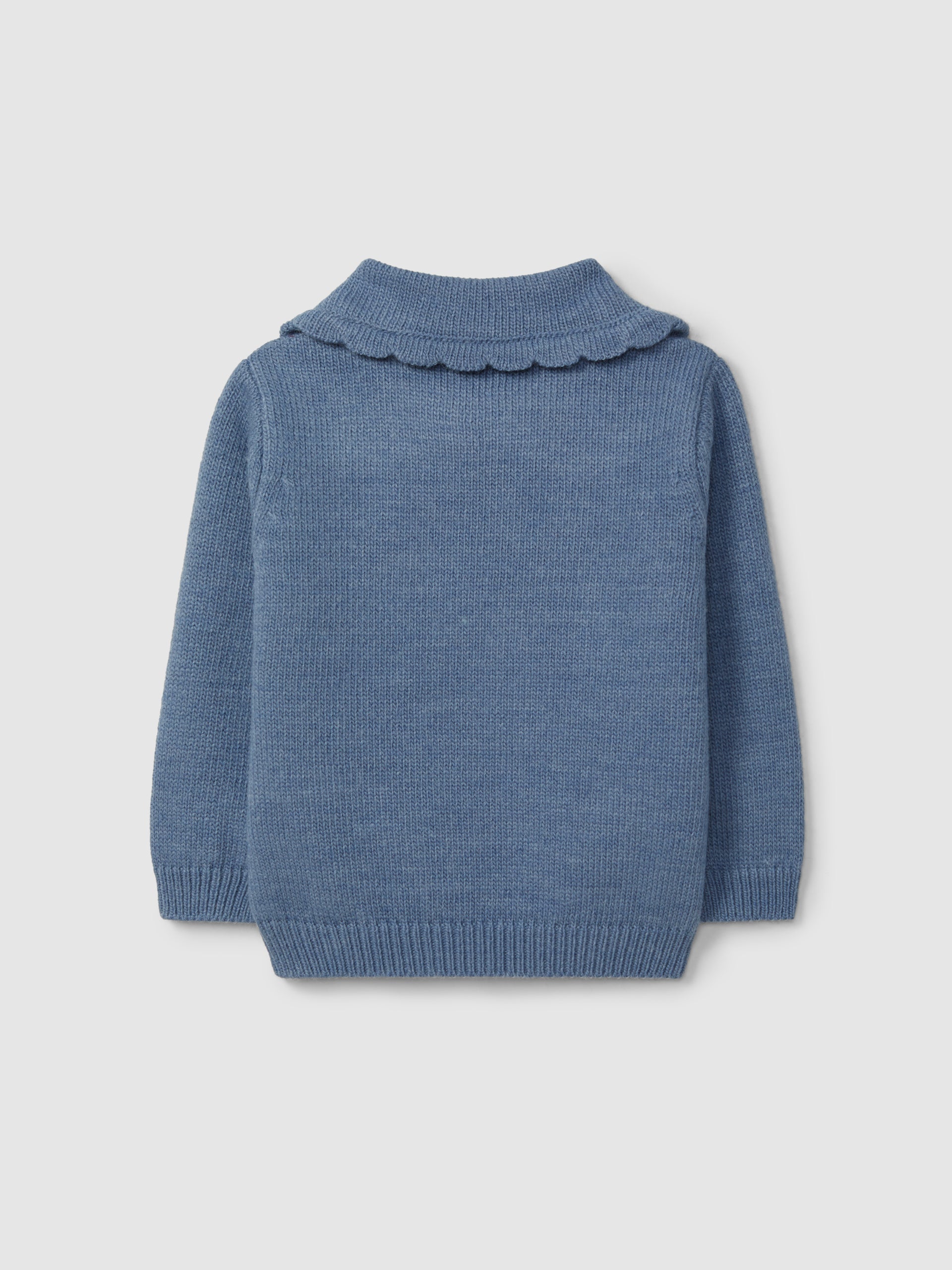 PULL TRICOTE COL A FLEURS BRODEES
