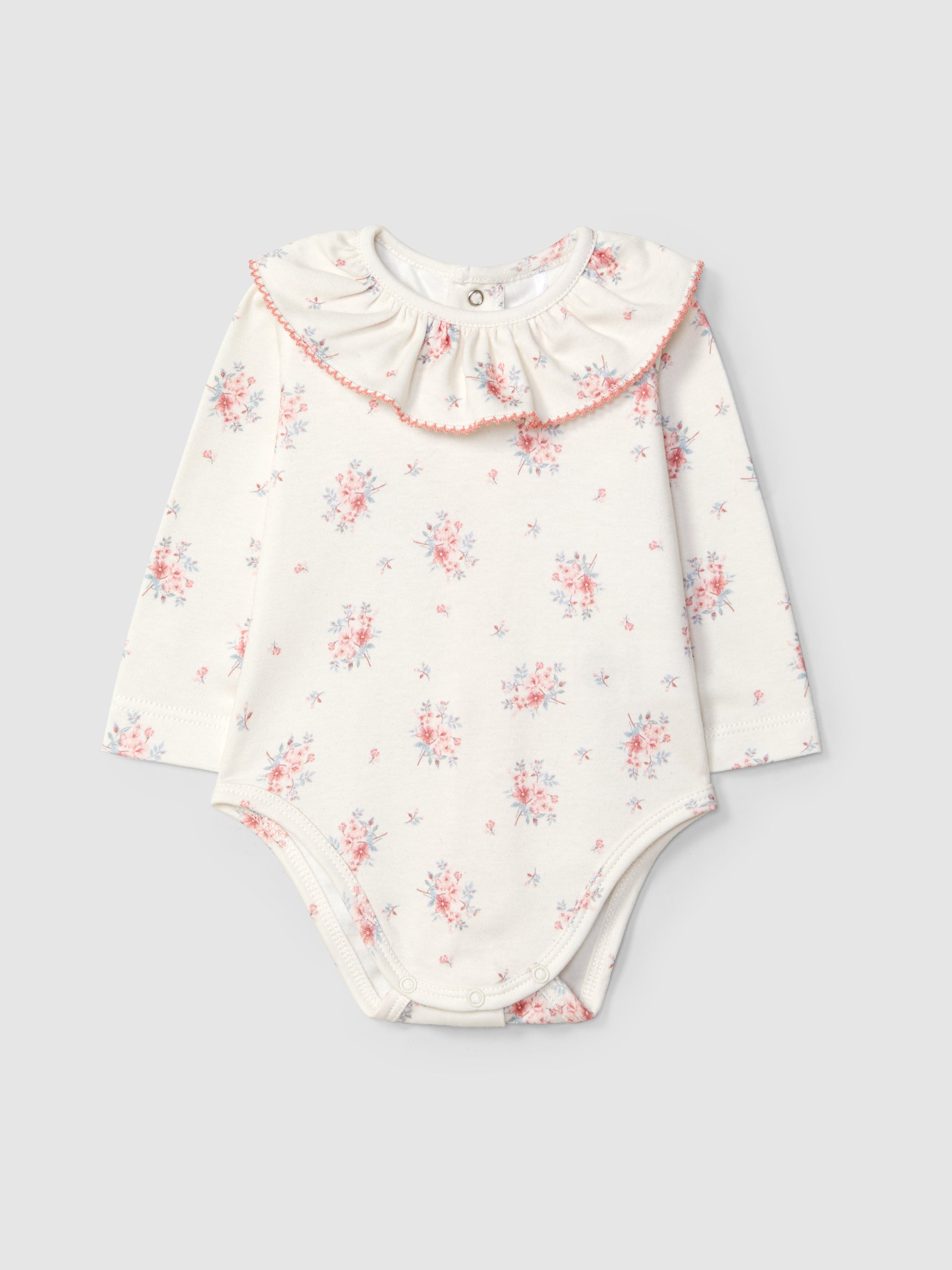 BODY IMPRIME A FLEURS AVEC DETAIL DE VOLANT