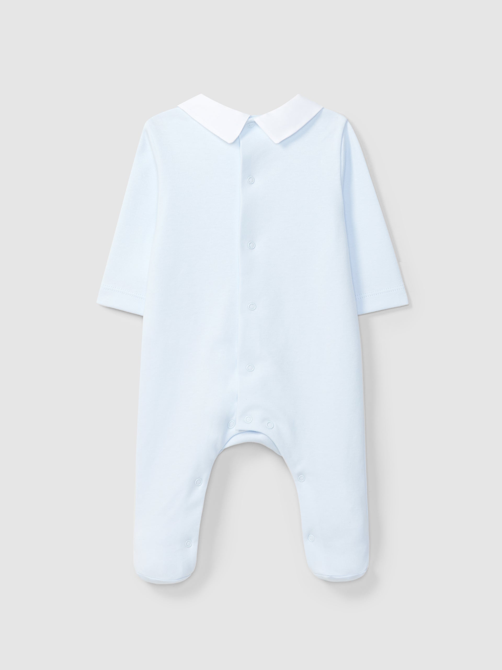 BABYGROW A COL EN V AVEC DETAILS BRODES