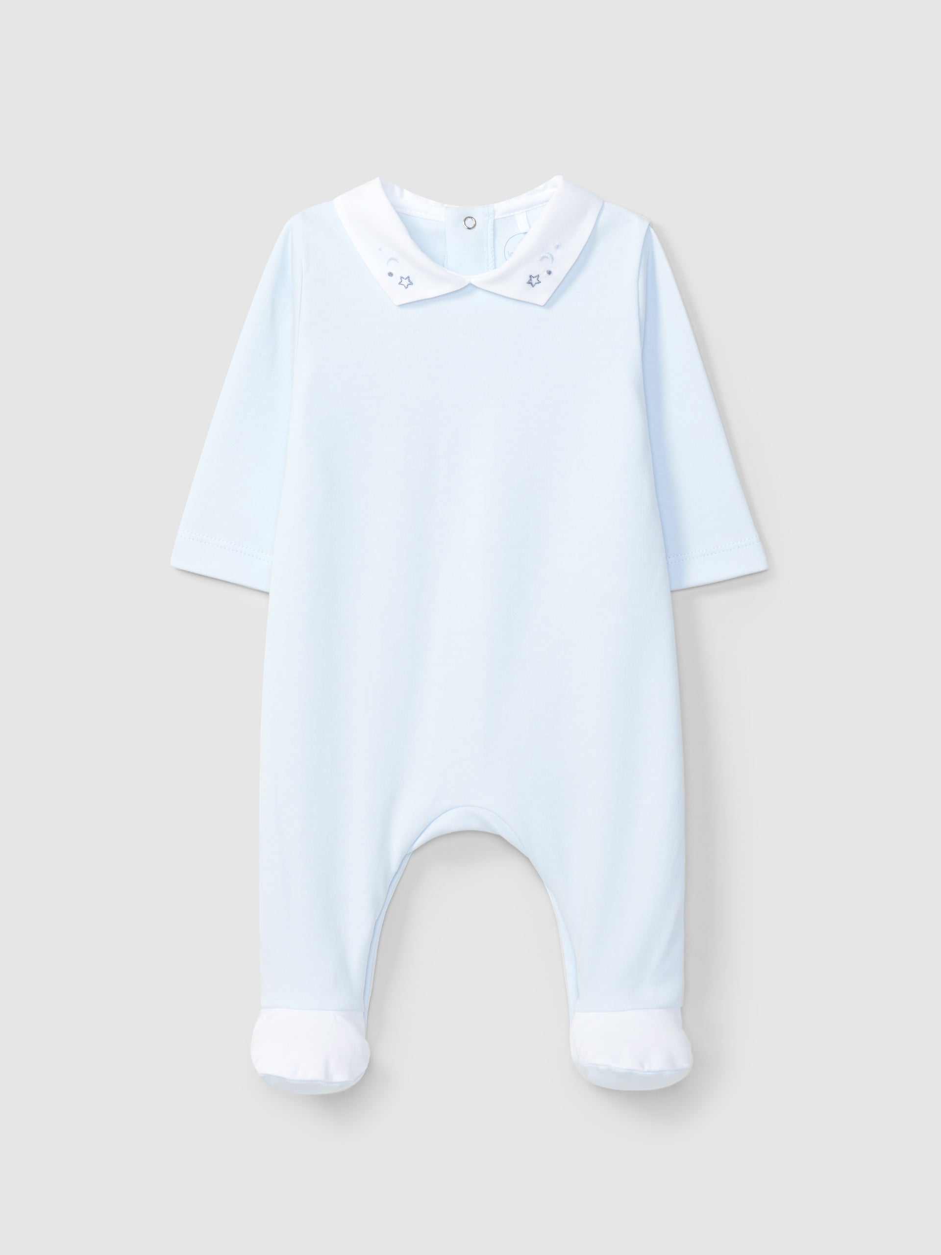 BABYGROW A COL EN V AVEC DETAILS BRODES