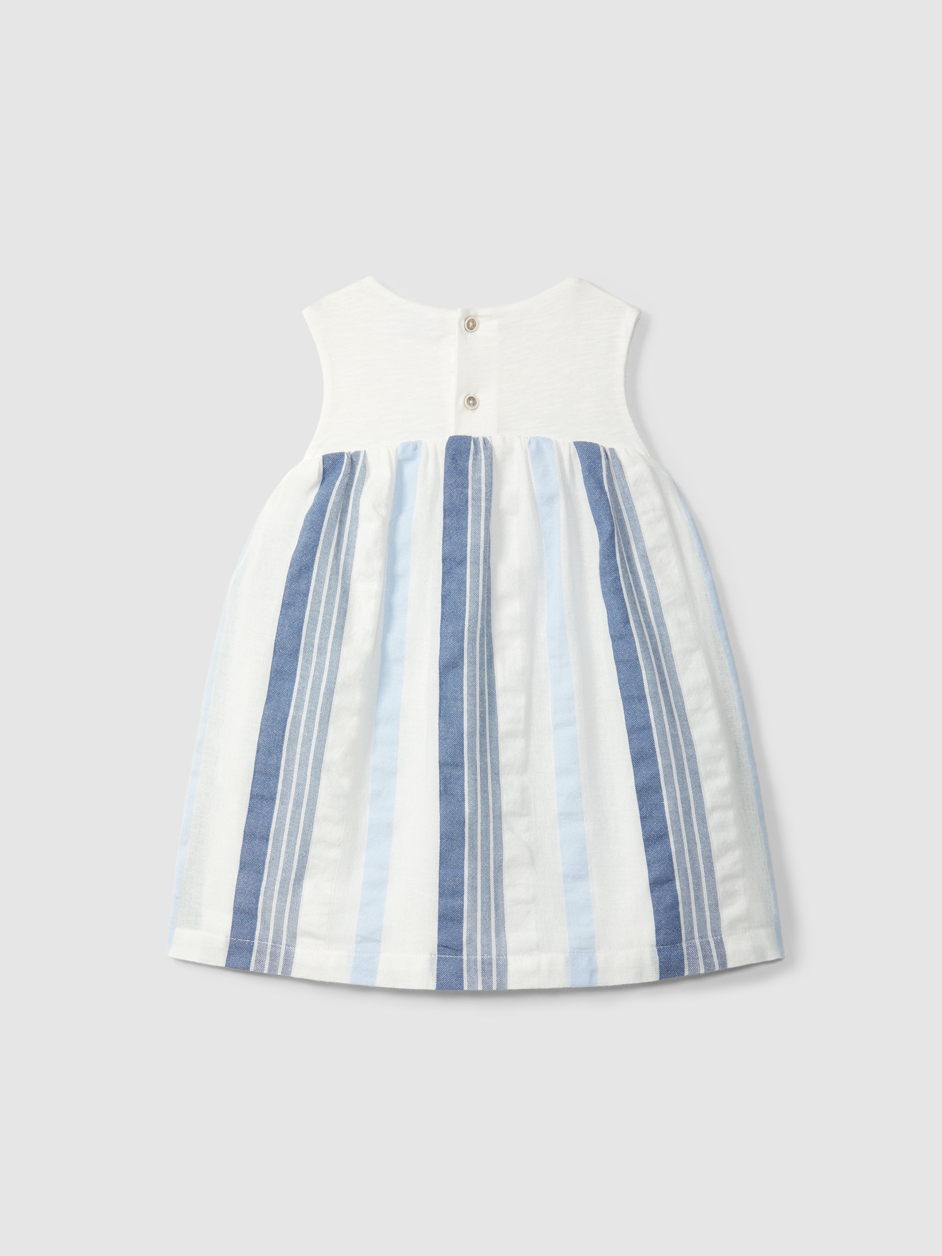ROBE EN TISSU TEXTURE A RAYURES