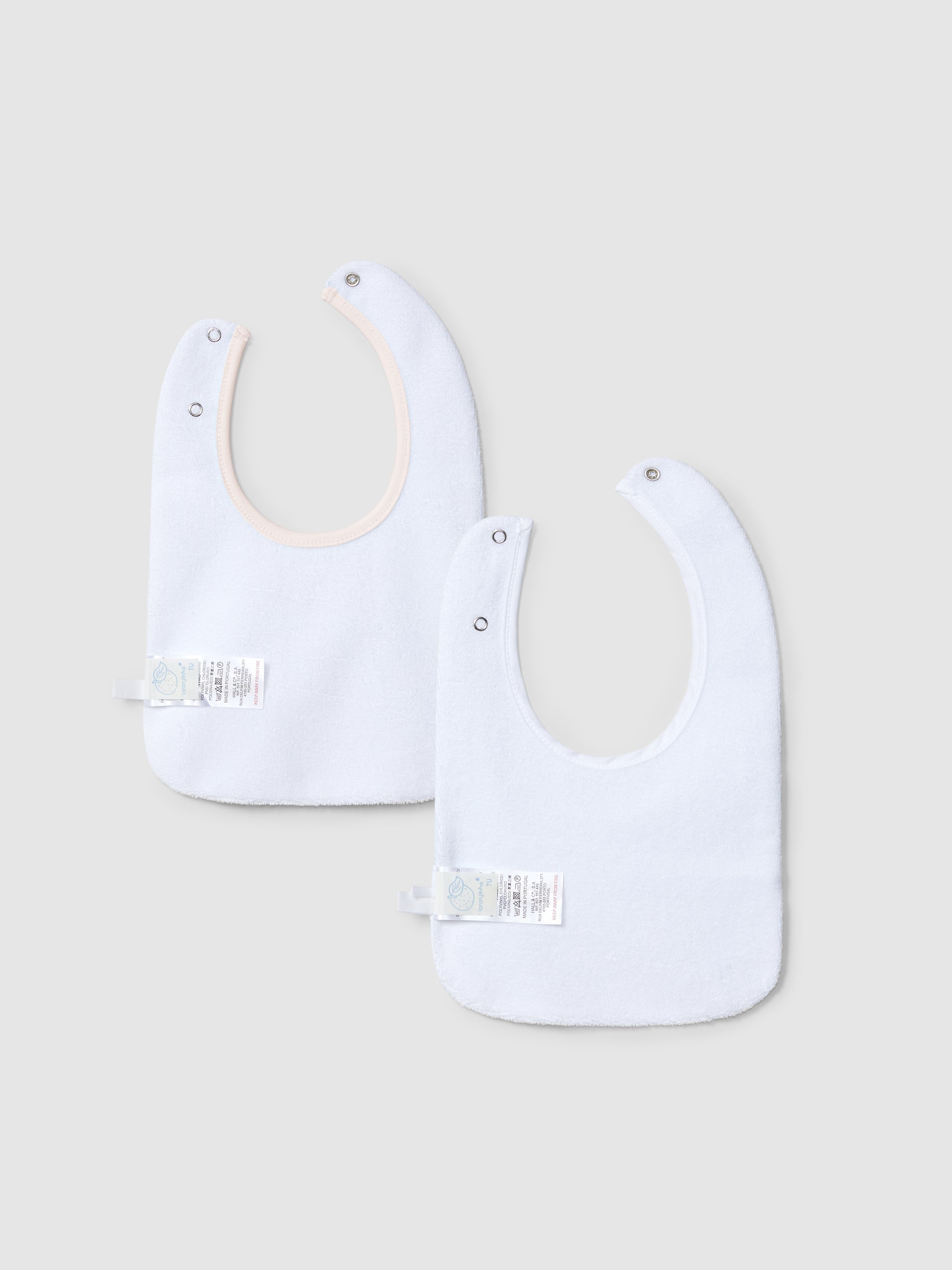 LOT DE DEUX BAVOIRS JACQUARD A RAYURES