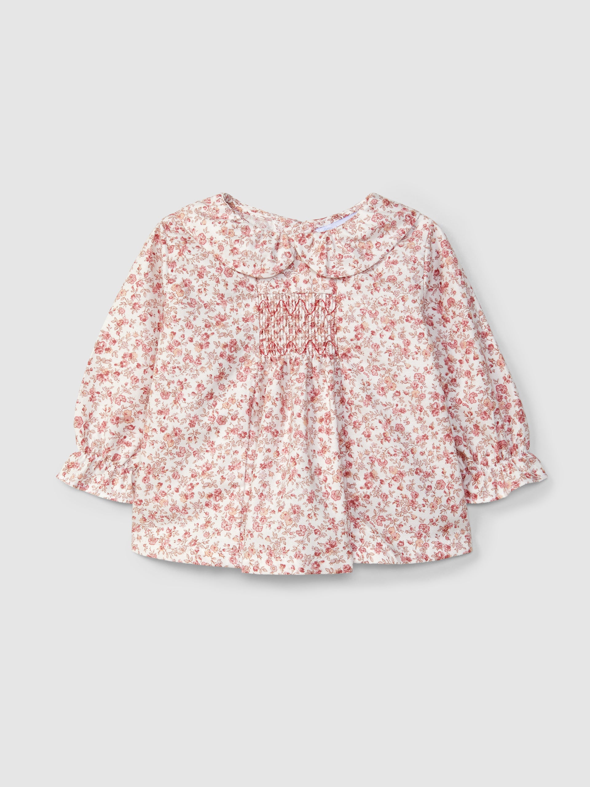 BLOUSE FLEURIE AVEC SMOCKS