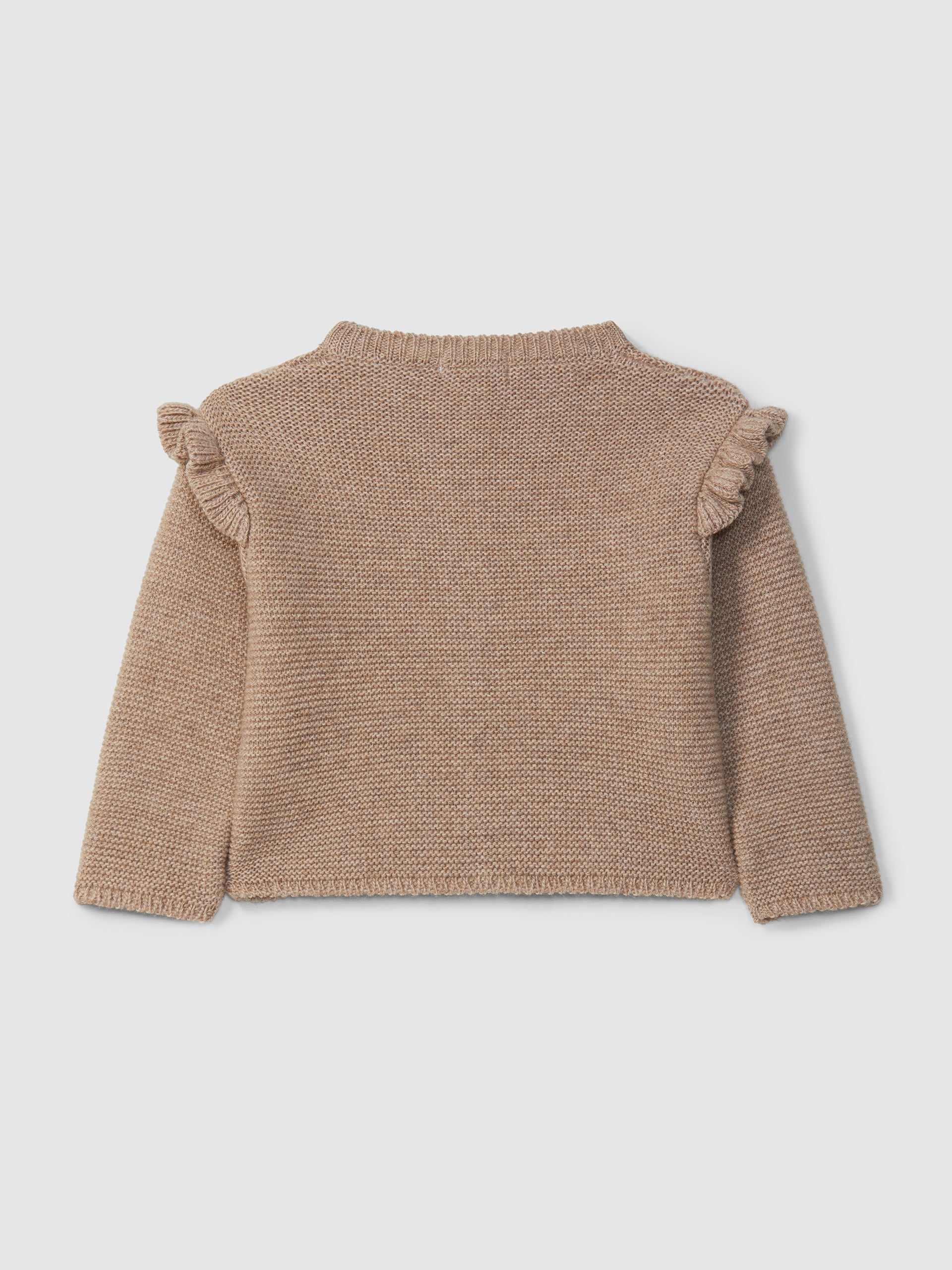 GILET TRICOTE AVEC DETAIL DE VOLANT