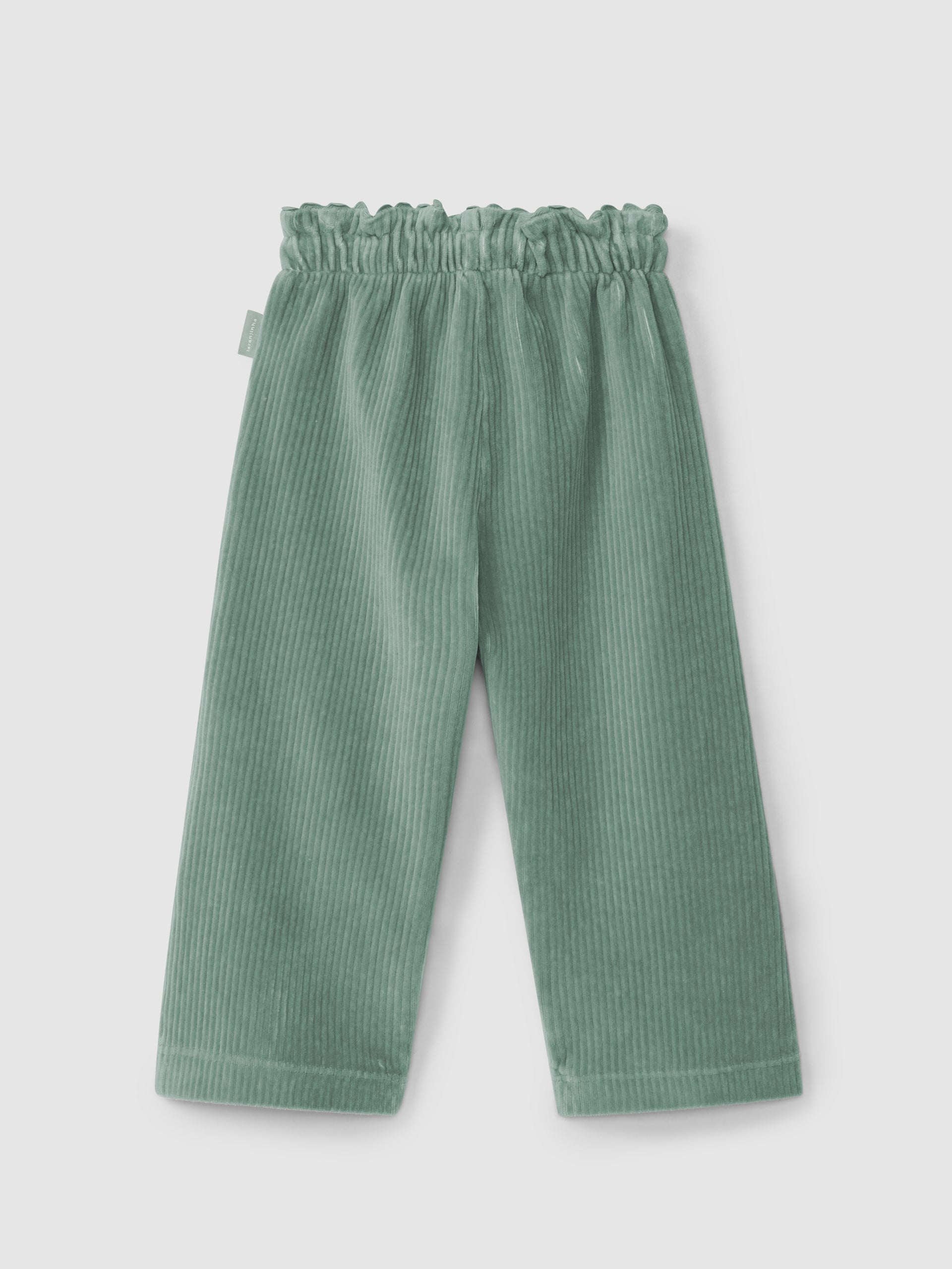PANTALON PULL-UP WIDE LEG EN TISSU DE TYPE VELOURS COTELE