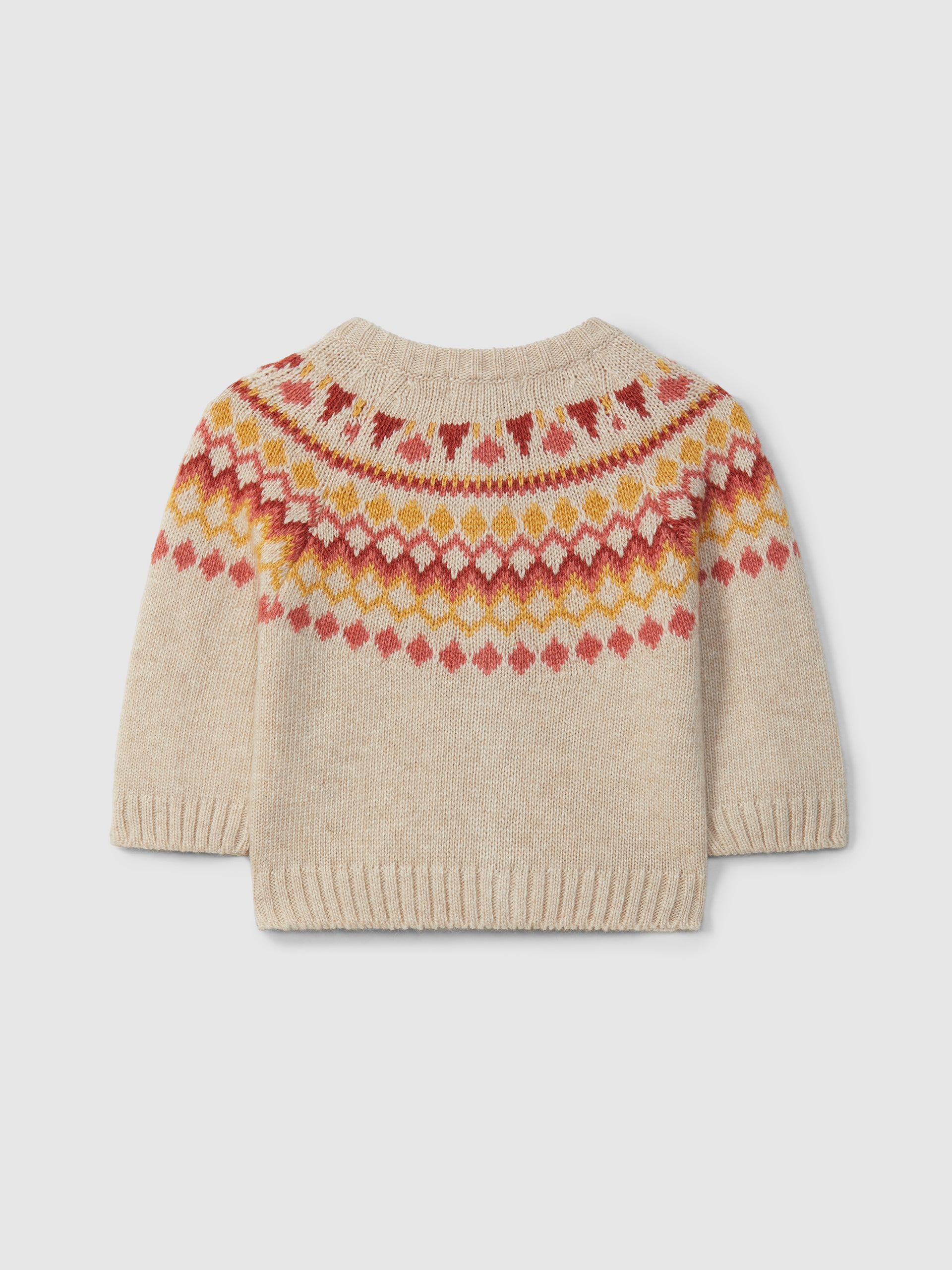 GILET TRICOTE AVEC JACQUARD