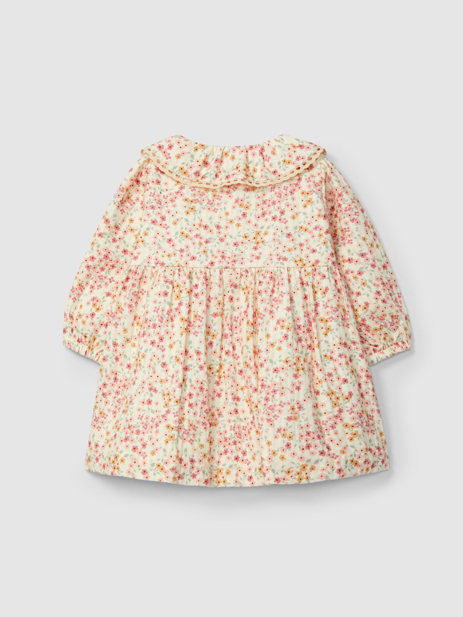 ROBE A FLEURS AVEC DETAIL EN DENTELLE AU COL