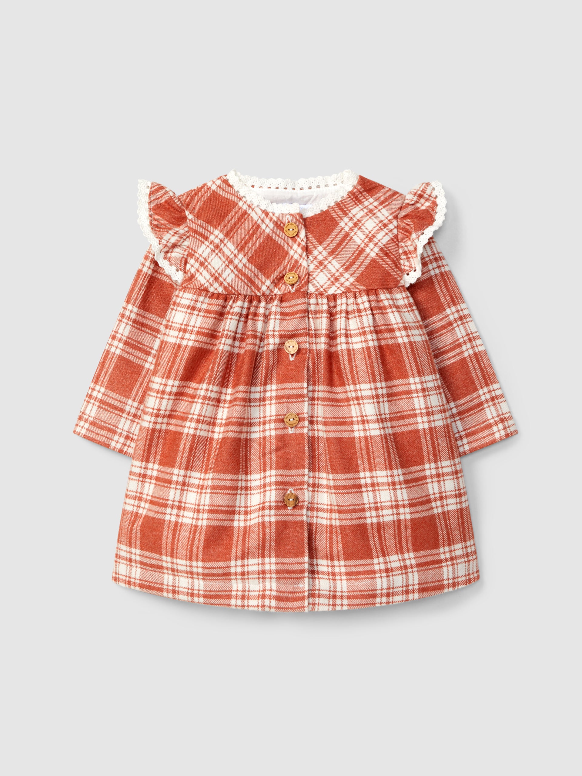 ROBE A CARREAUX AVEC DETAILS EN DENTELLE