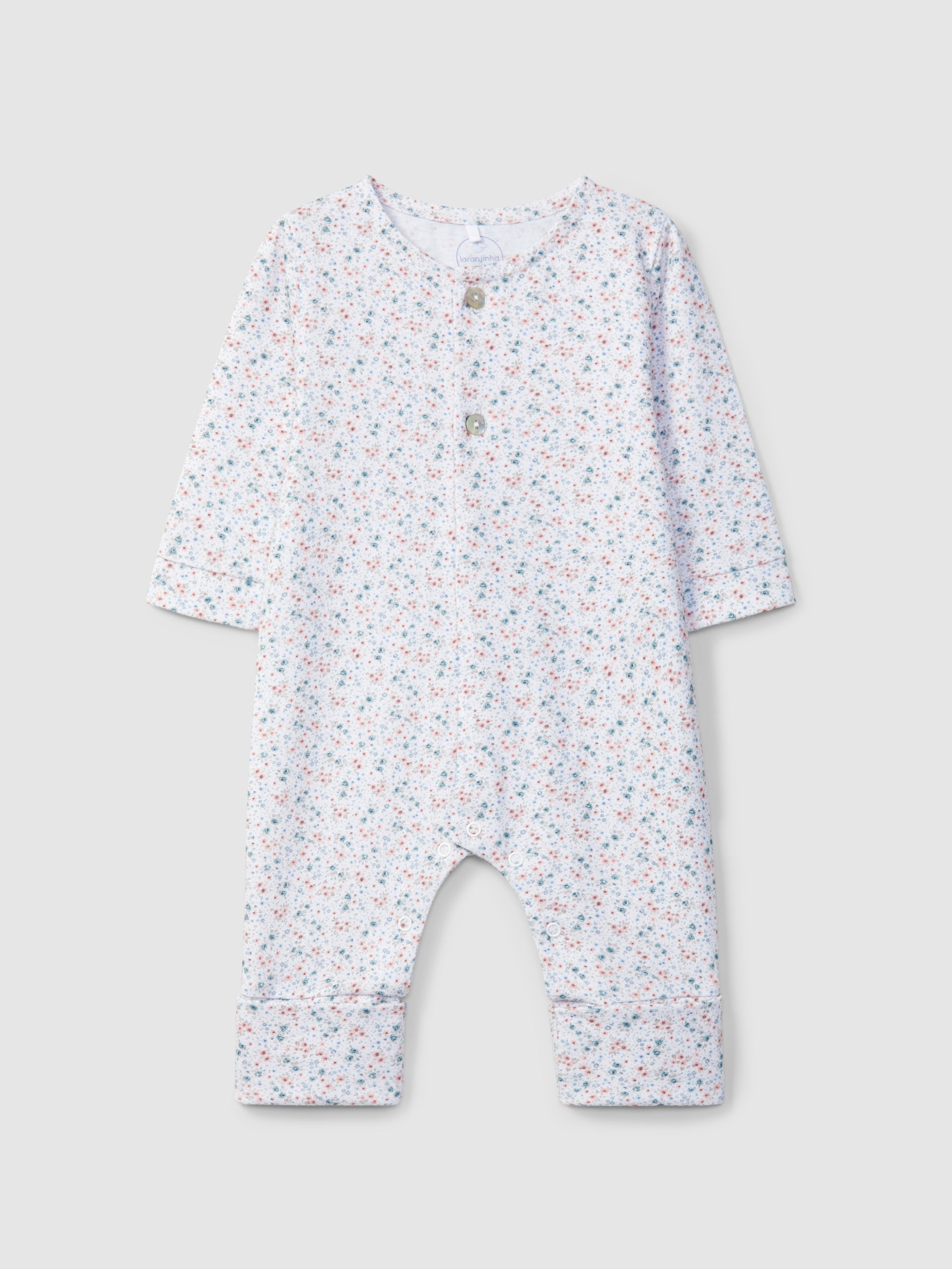 BABYGROW FLEURS A COL ROND