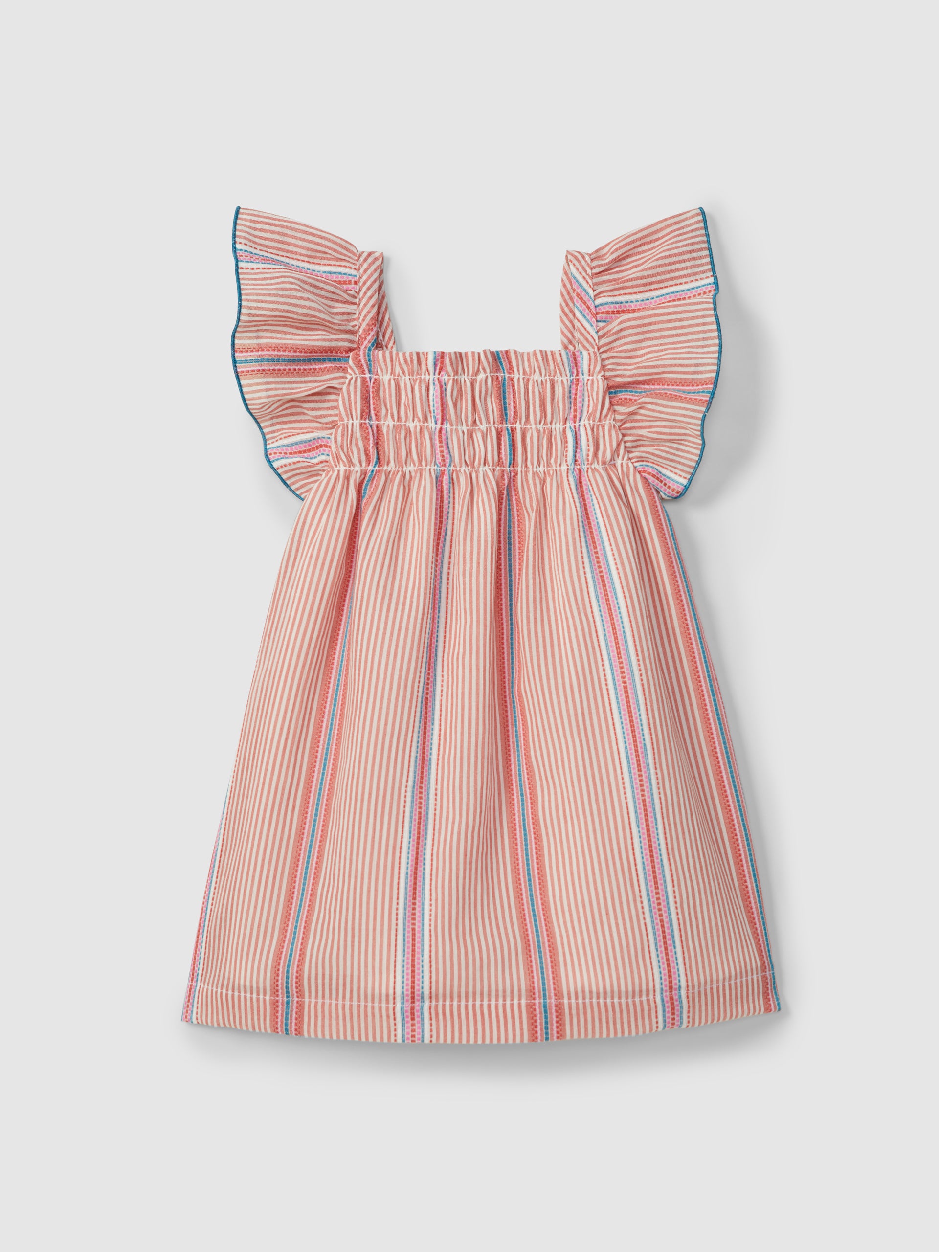 ROBE EN TISSU A RAYURES JACQUARD