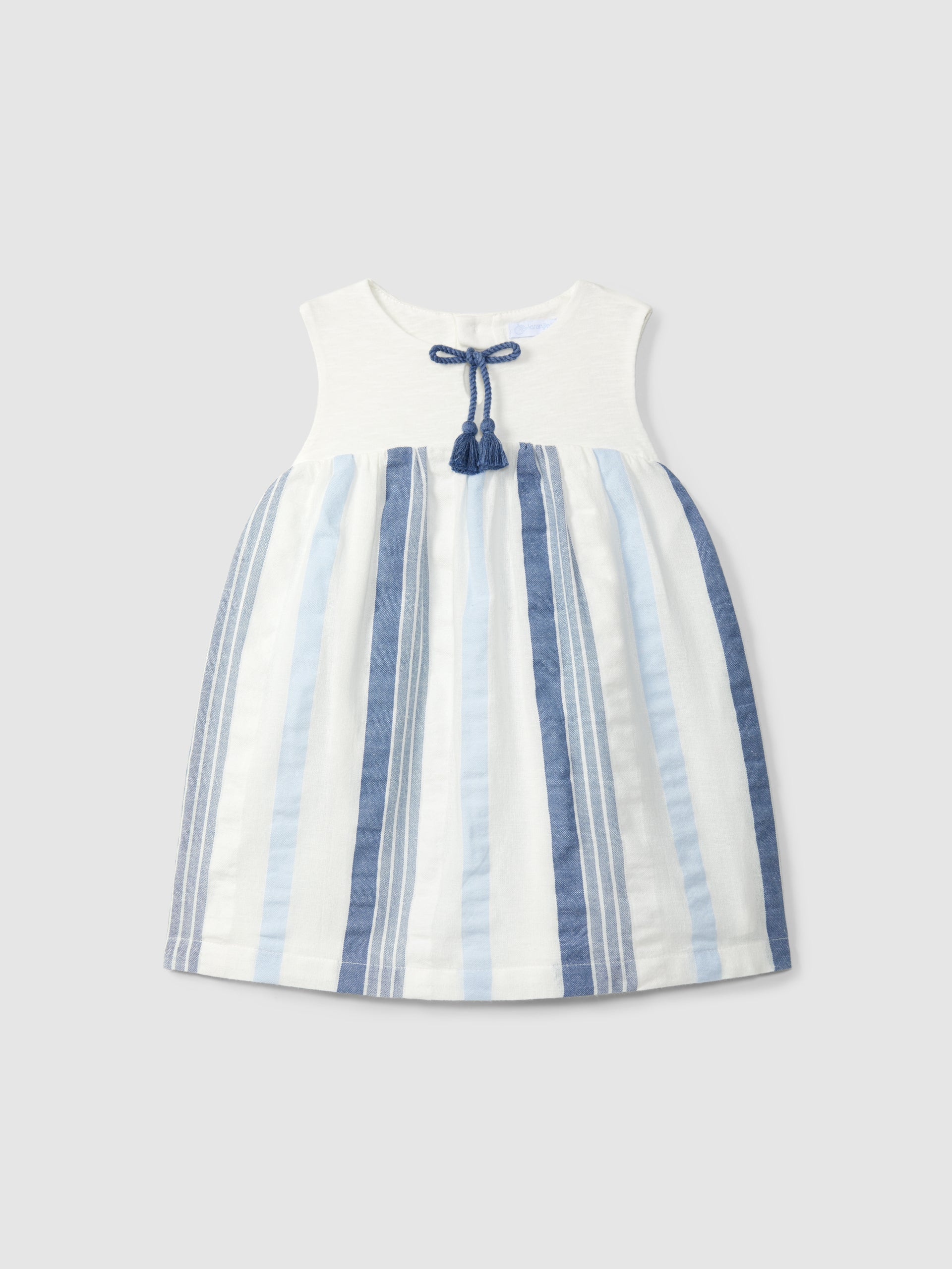 ROBE EN TISSU TEXTURE A RAYURES
