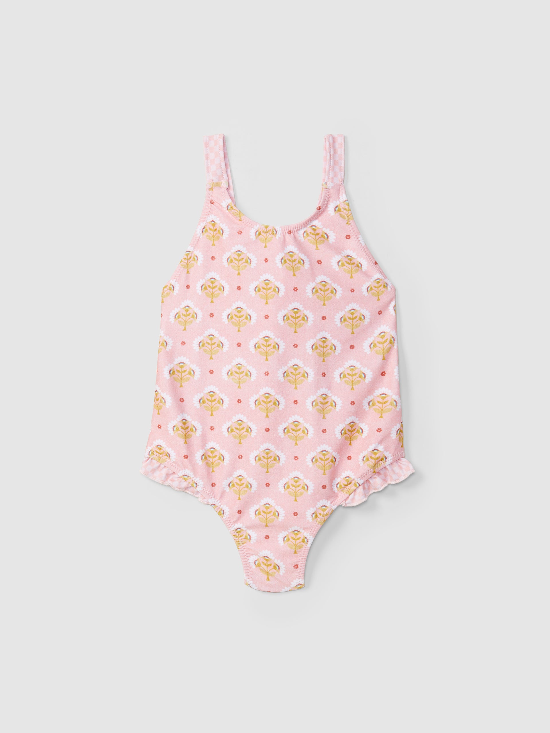 MAILLOT DE BAIN FLEURS ET CARREAUX VICHY