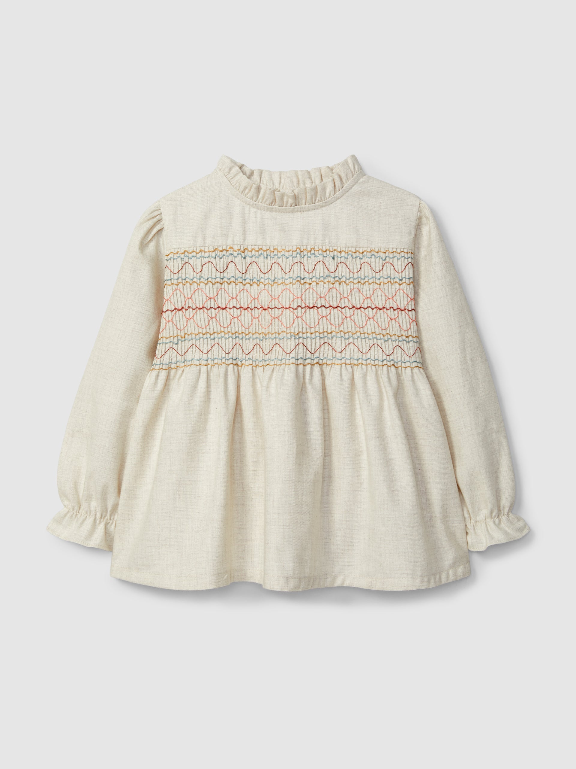 BLOUSE AVEC SMOCKS ET DETAILS EN VOLANT