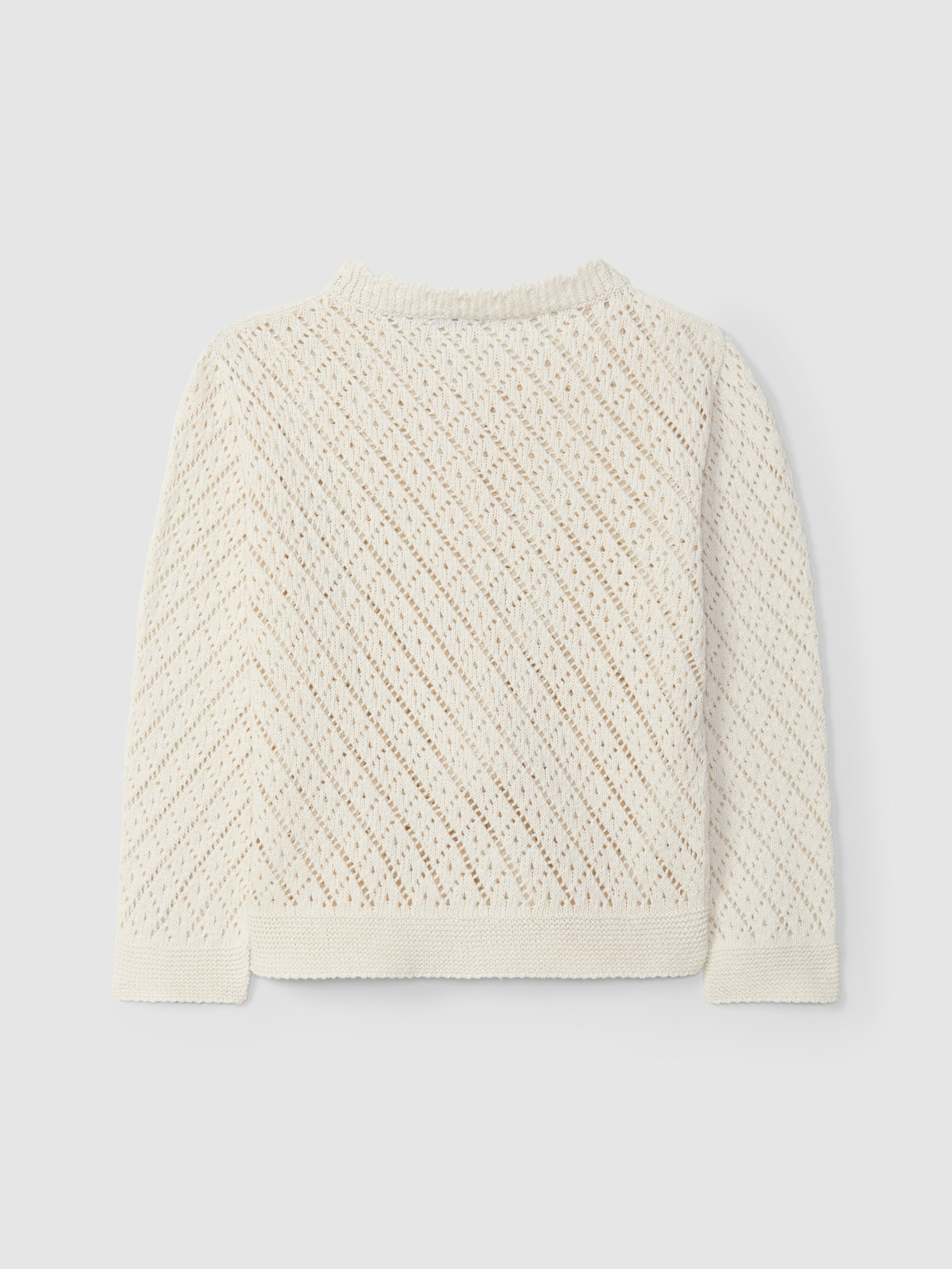 GILET TRICOTE EN POINT AJOURE