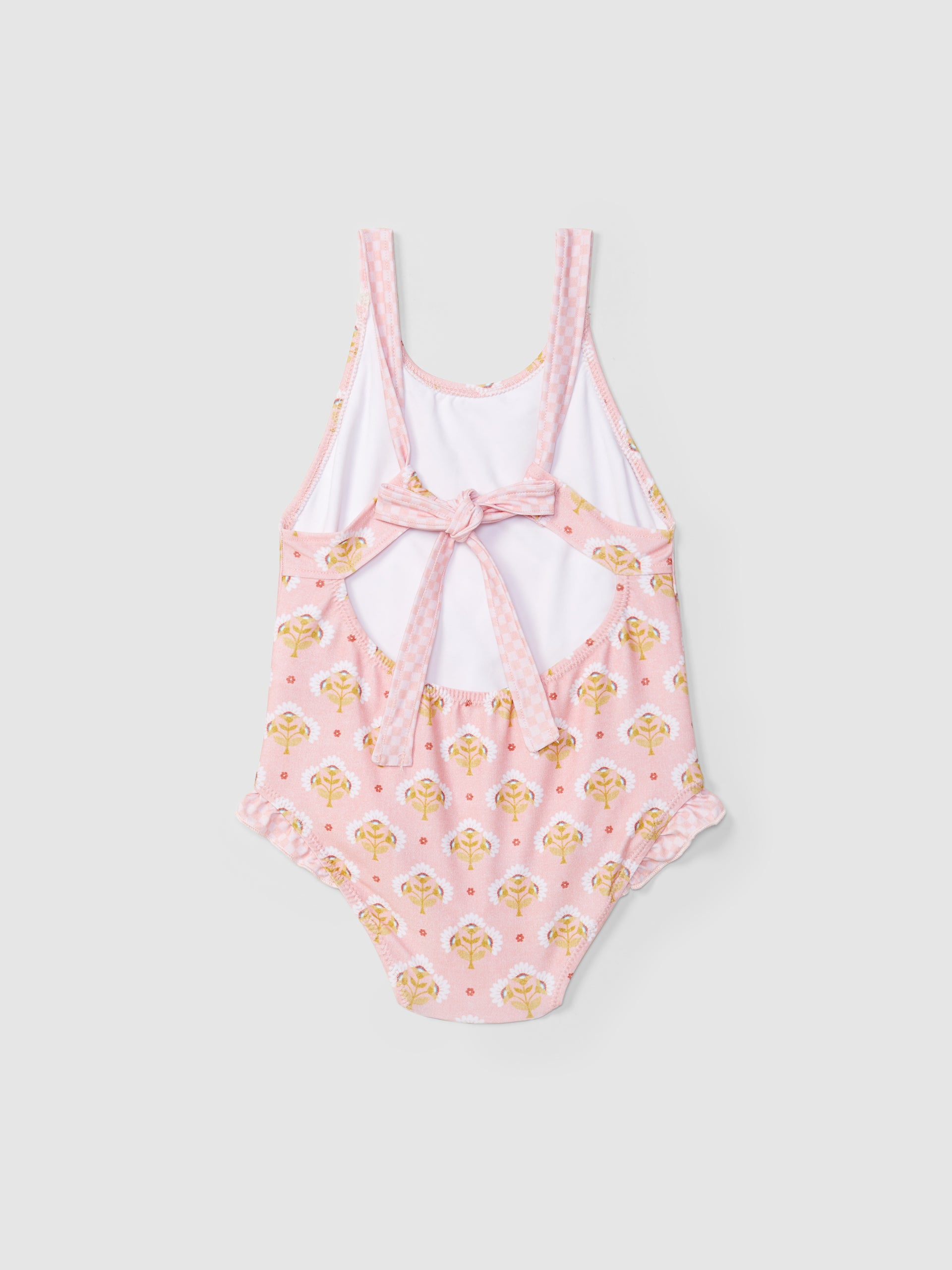 MAILLOT DE BAIN FLEURS ET CARREAUX VICHY