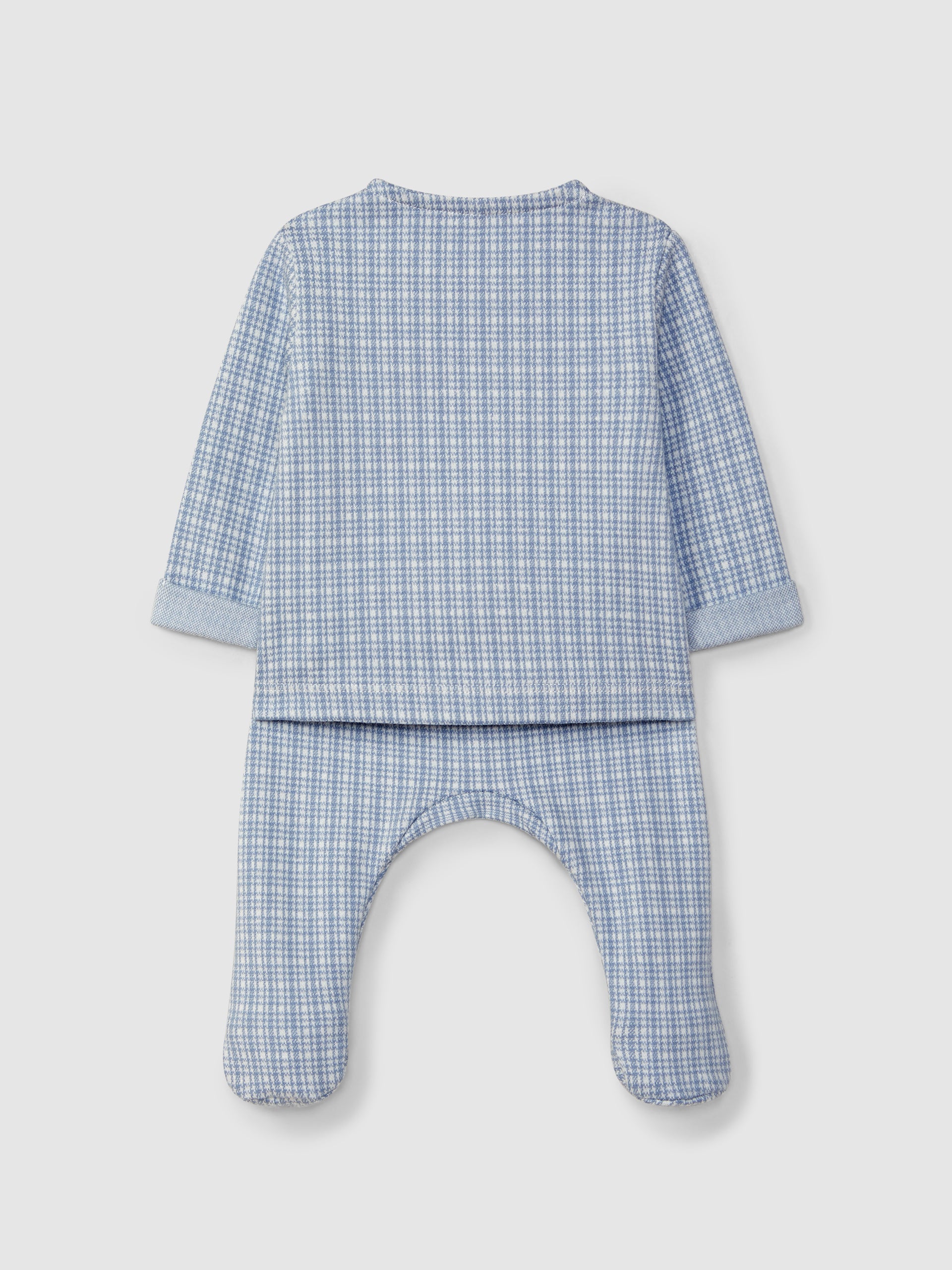 ENSEMBLE DEUX PIECES EN MAILLE JACQUARD A CARREAUX