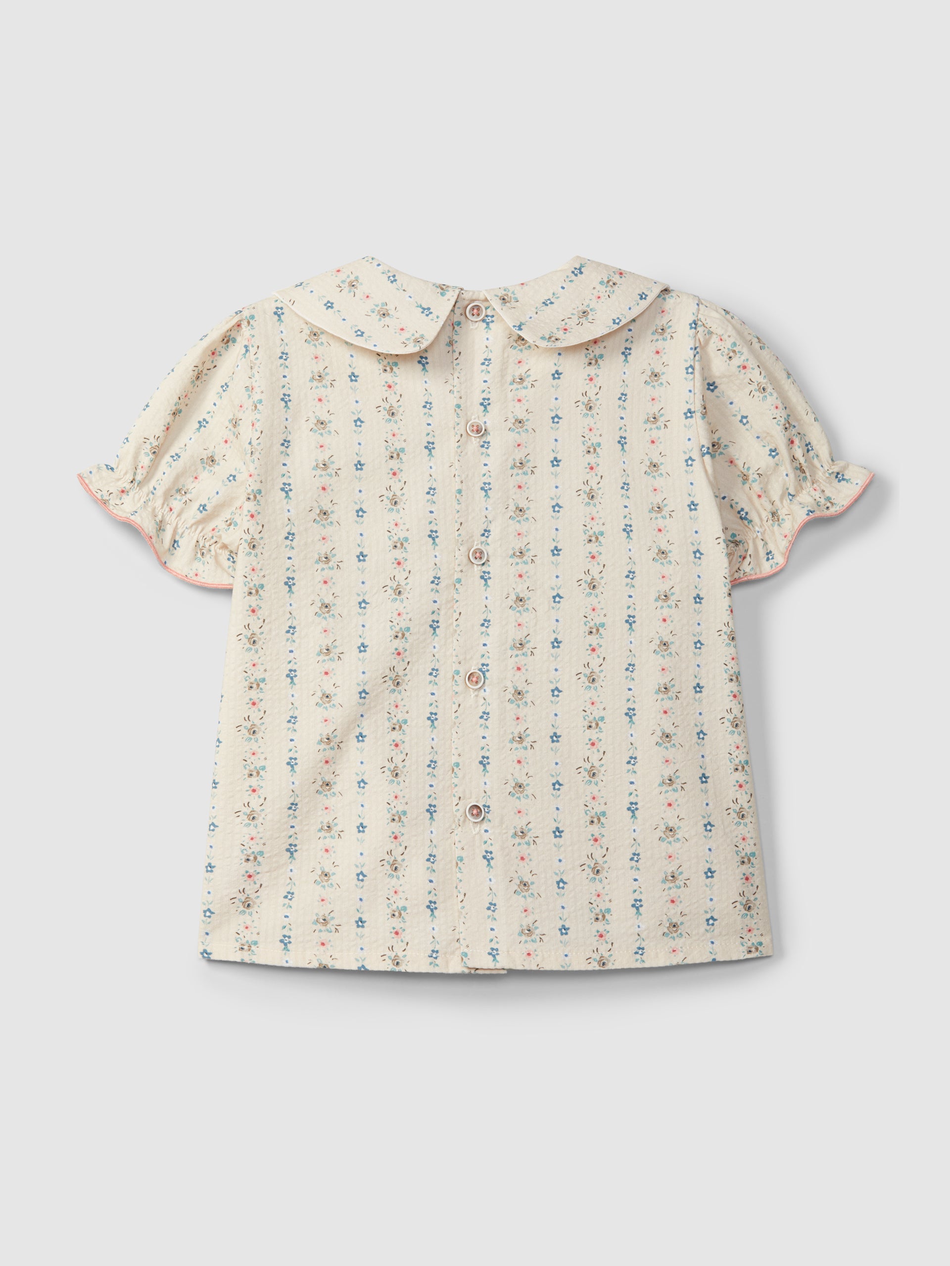 BLOUSE SEERSUCKER IMPRIME FLEURI