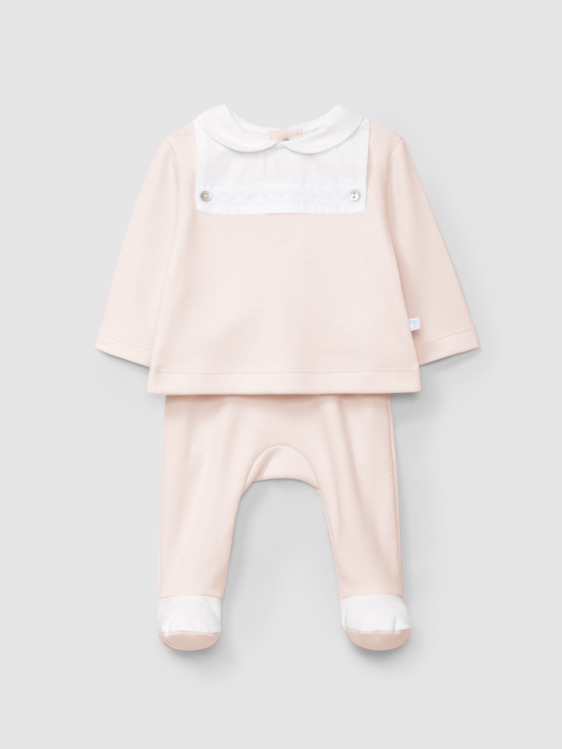 ENSEMBLE DEUX PIECES AVEC DETAIL DE RUBAN BRODE