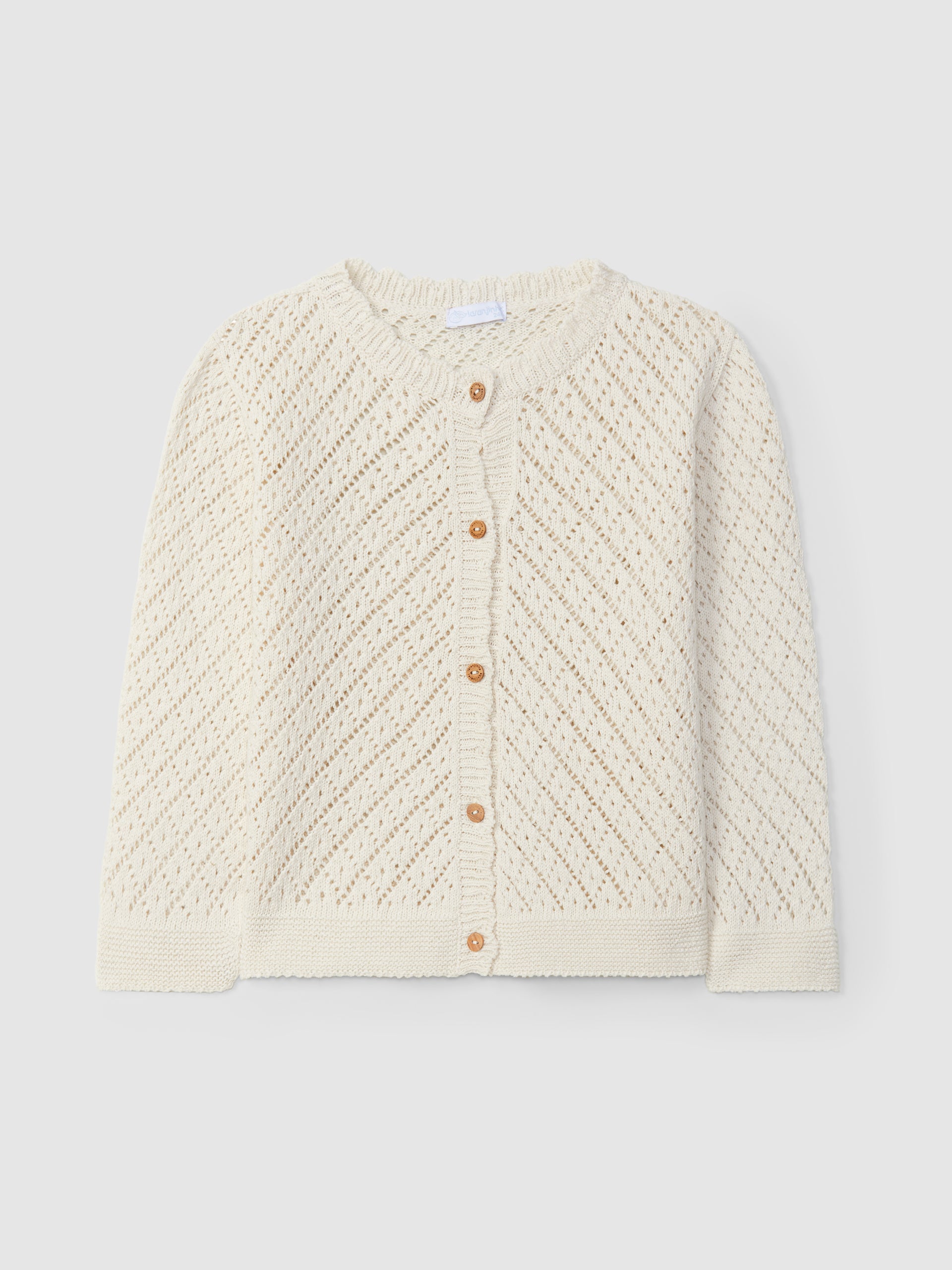 GILET TRICOTE EN POINT AJOURE