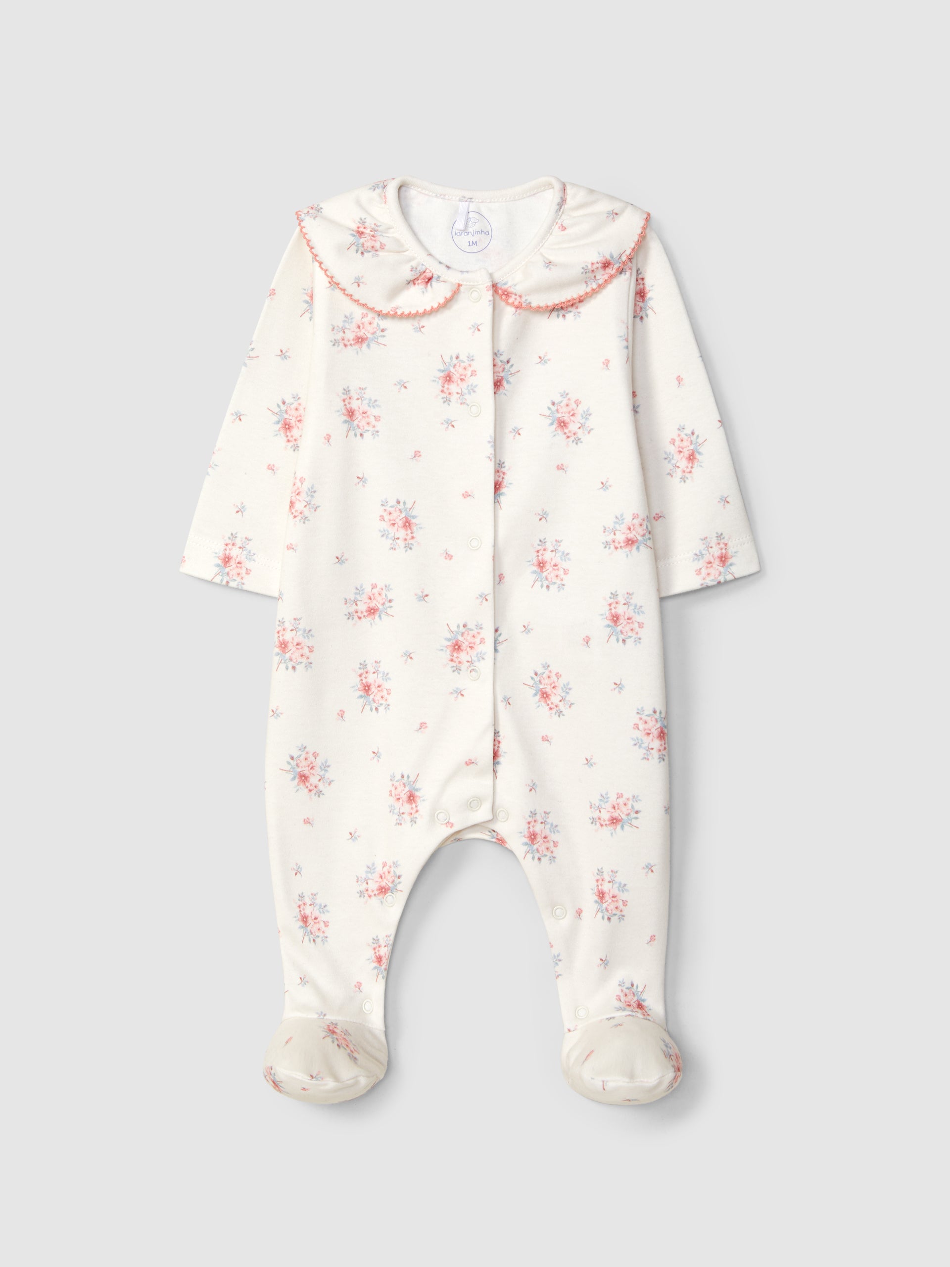 BABYGROW IMPRIME A FLEURS A COL