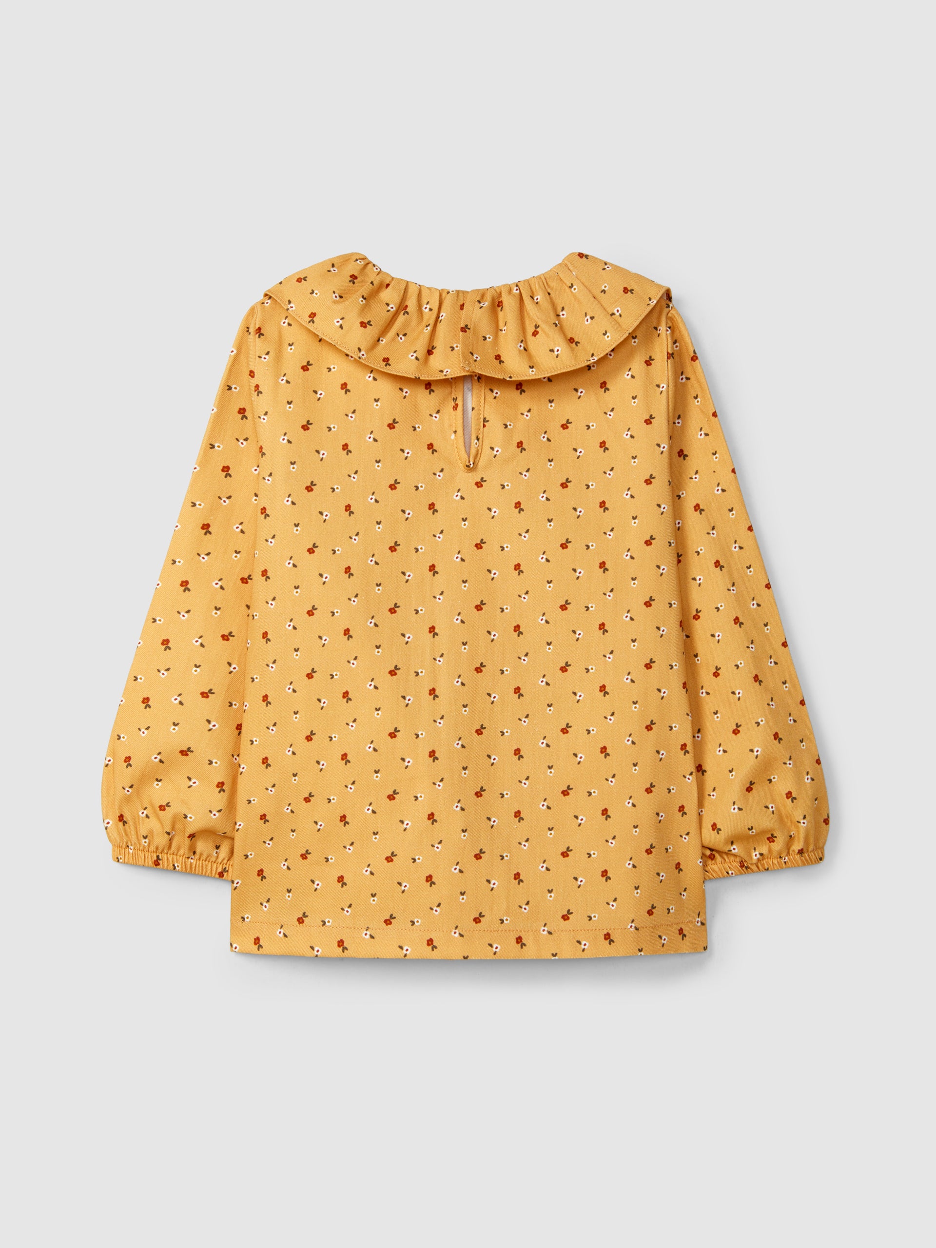 BLOUSE IMPRIME A FLEURS ET COL A VOLANT