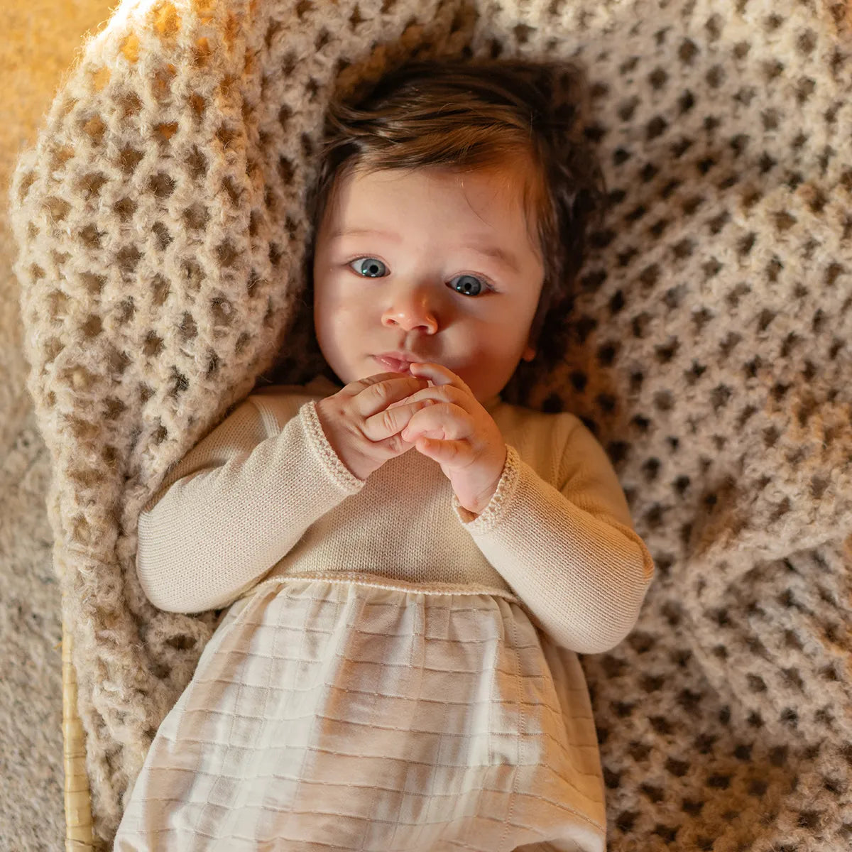 BARBOTEUSE EN TRICOT ET TISSU