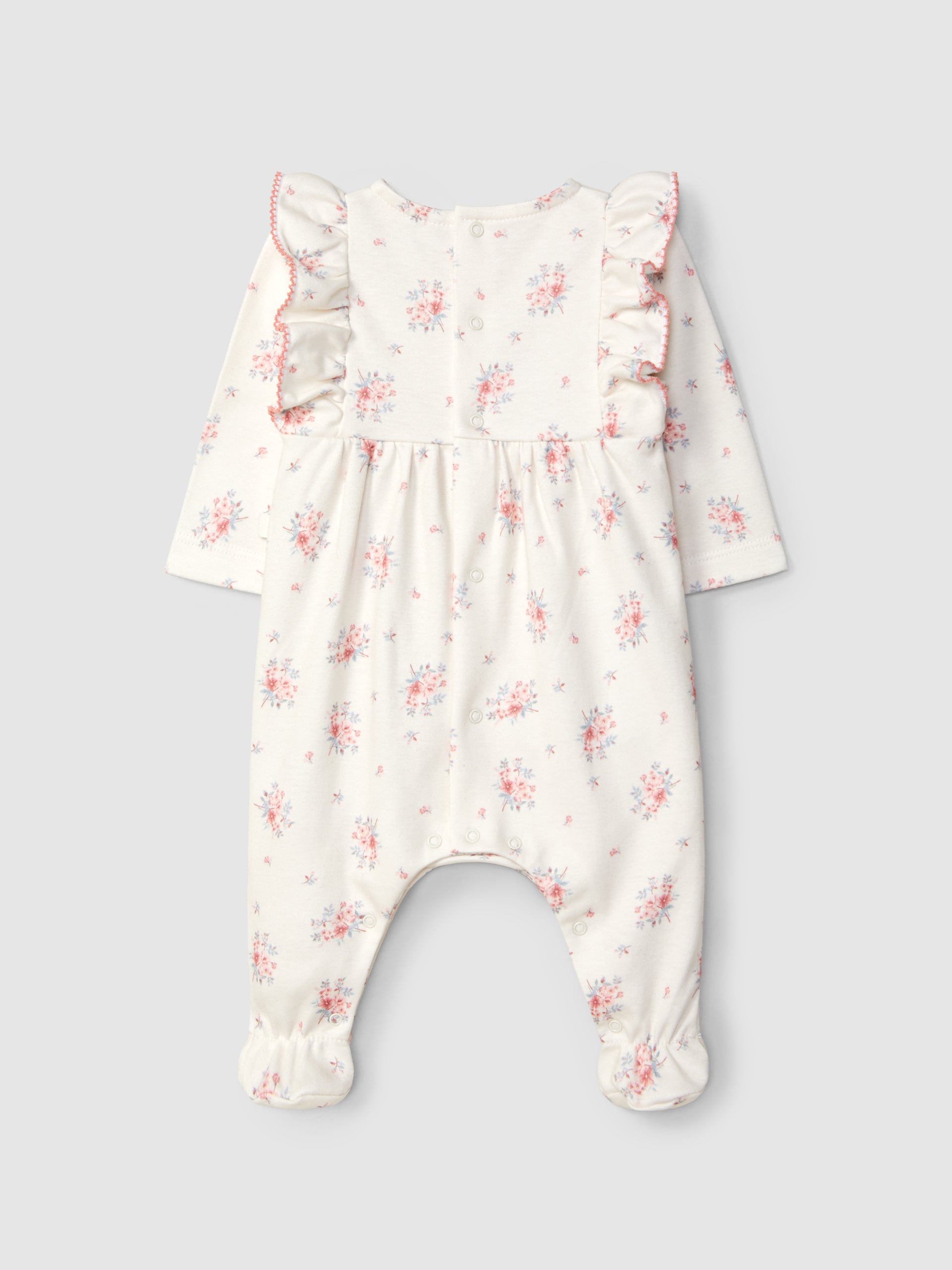 BABYGROW IMPRIME A FLEURS AVEC DETAIL DE VOLANT
