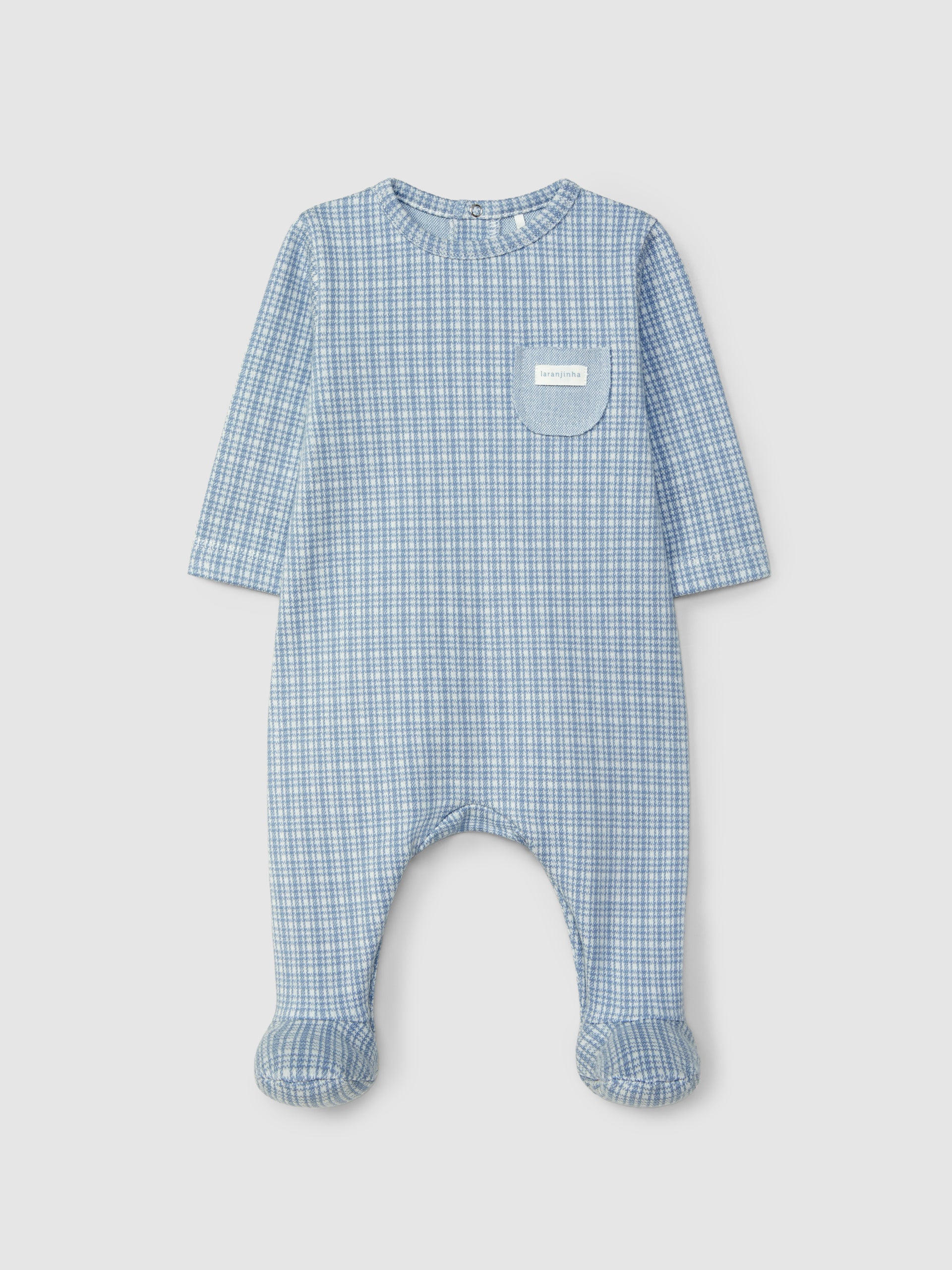 BABYGROW EN MAILLE JACQUARD A CARREAUX