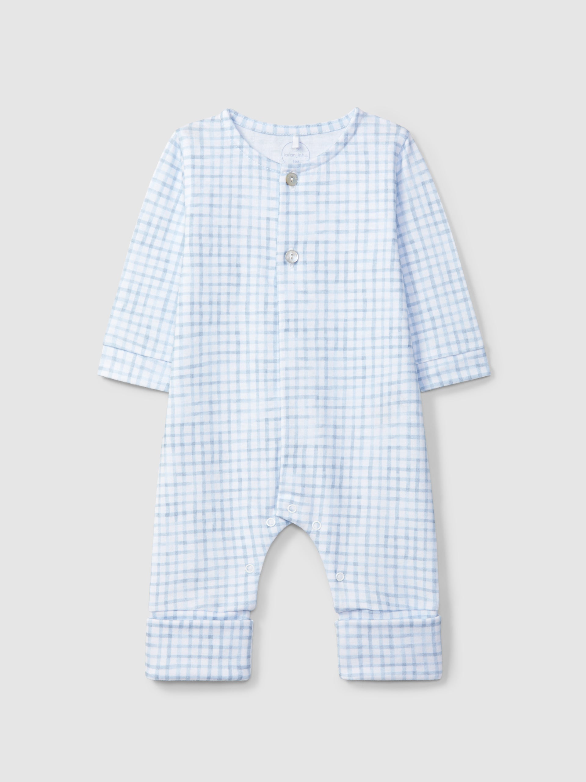 BABYGROW CARREAUX A COL ROND