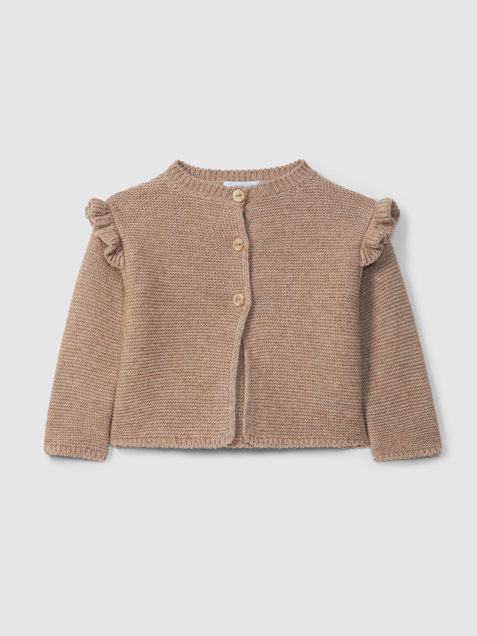 GILET TRICOTE AVEC DETAIL DE VOLANT