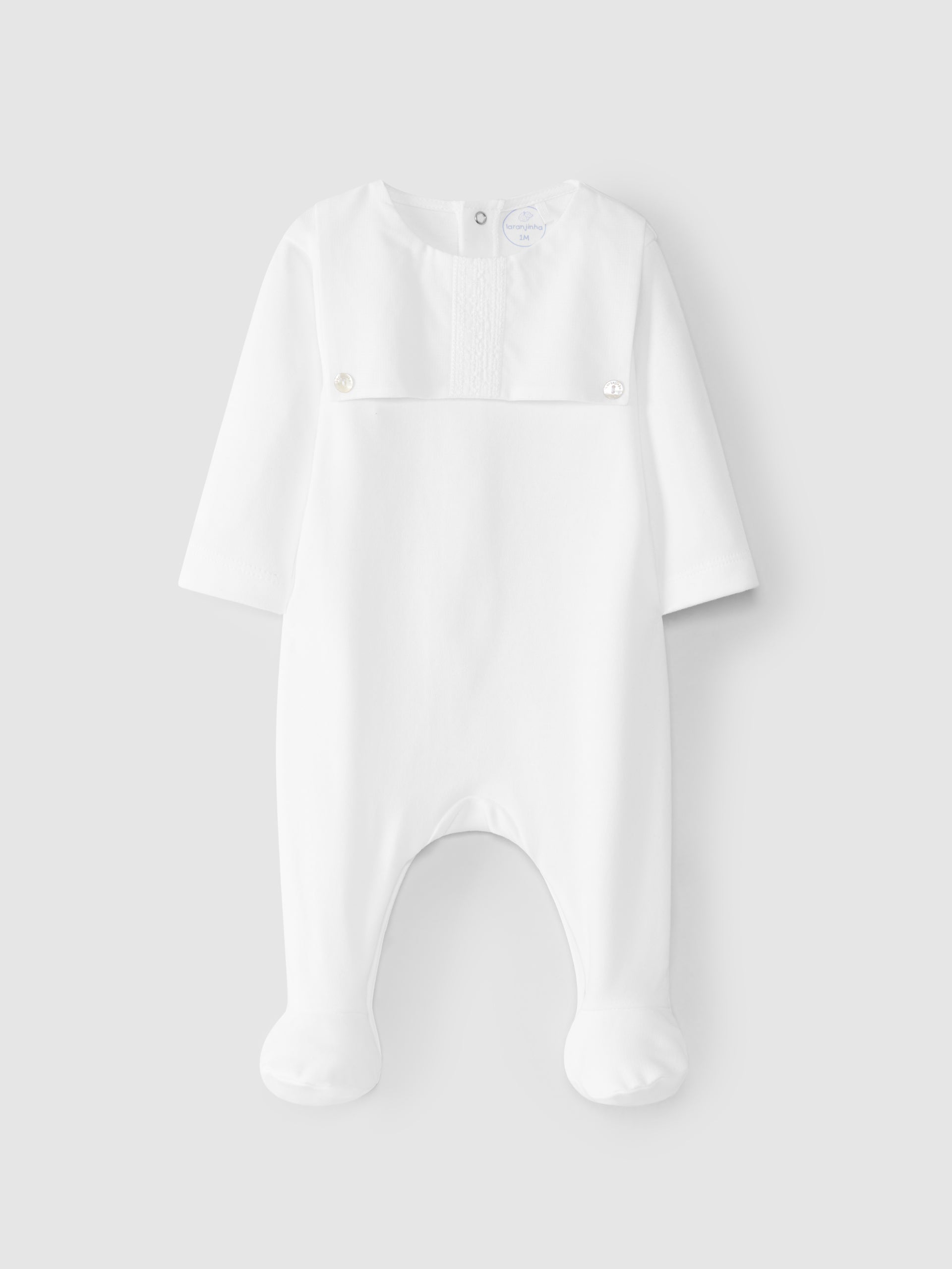 BABYGROW A COL ROND AVEC DETAIL EN POINT