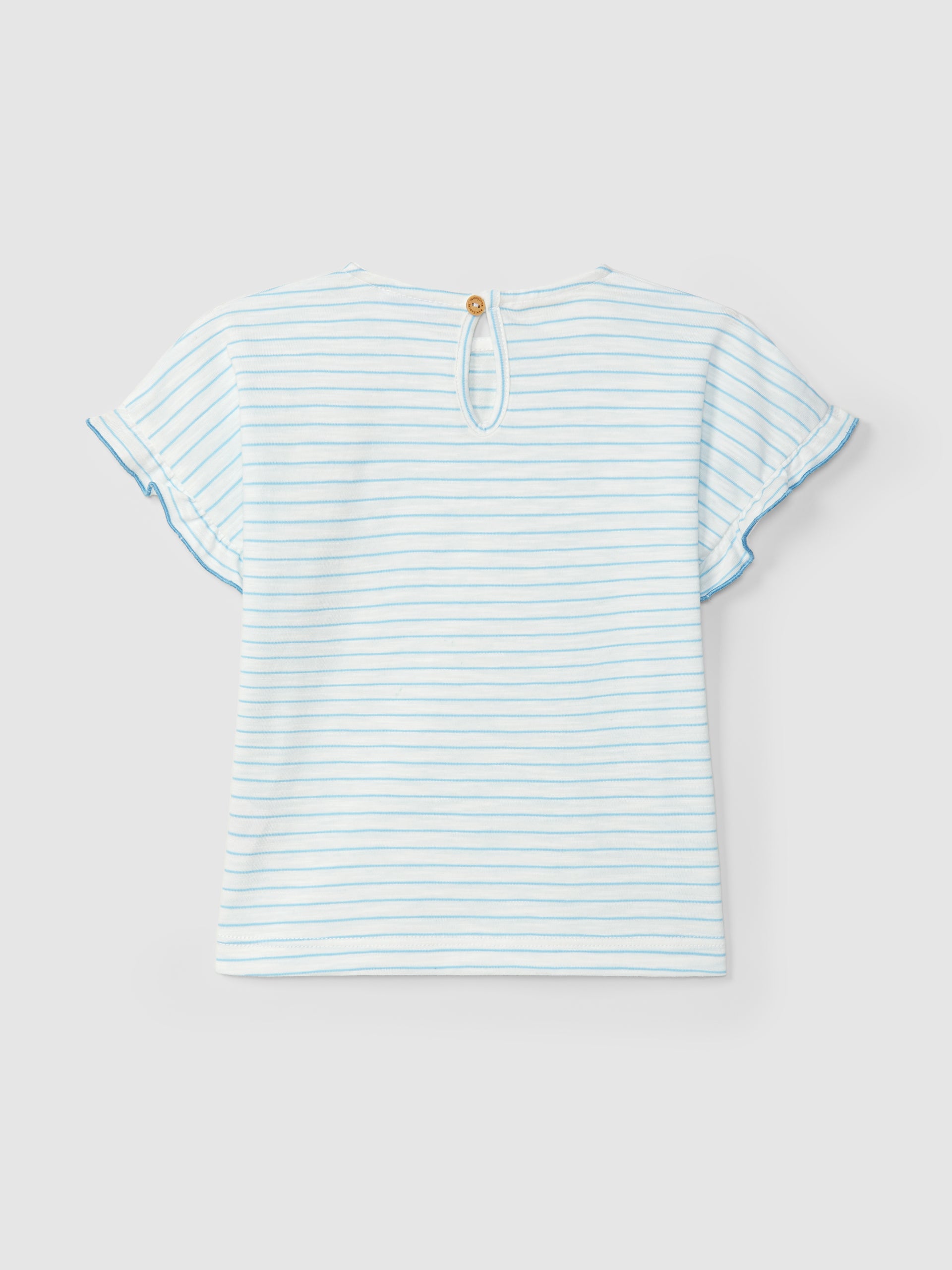 T-SHIRT RAYURES AVEC MANCHES A VOLANT