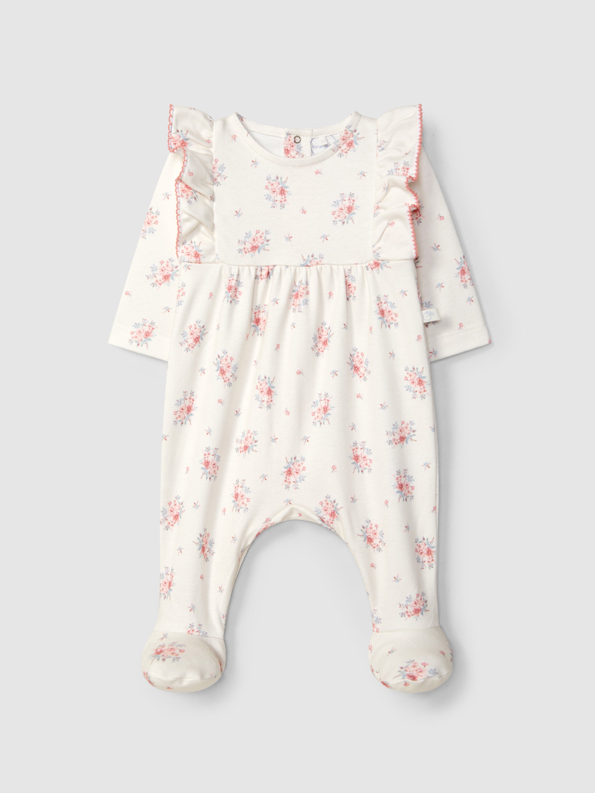 BABYGROW IMPRIME A FLEURS AVEC DETAIL DE VOLANT