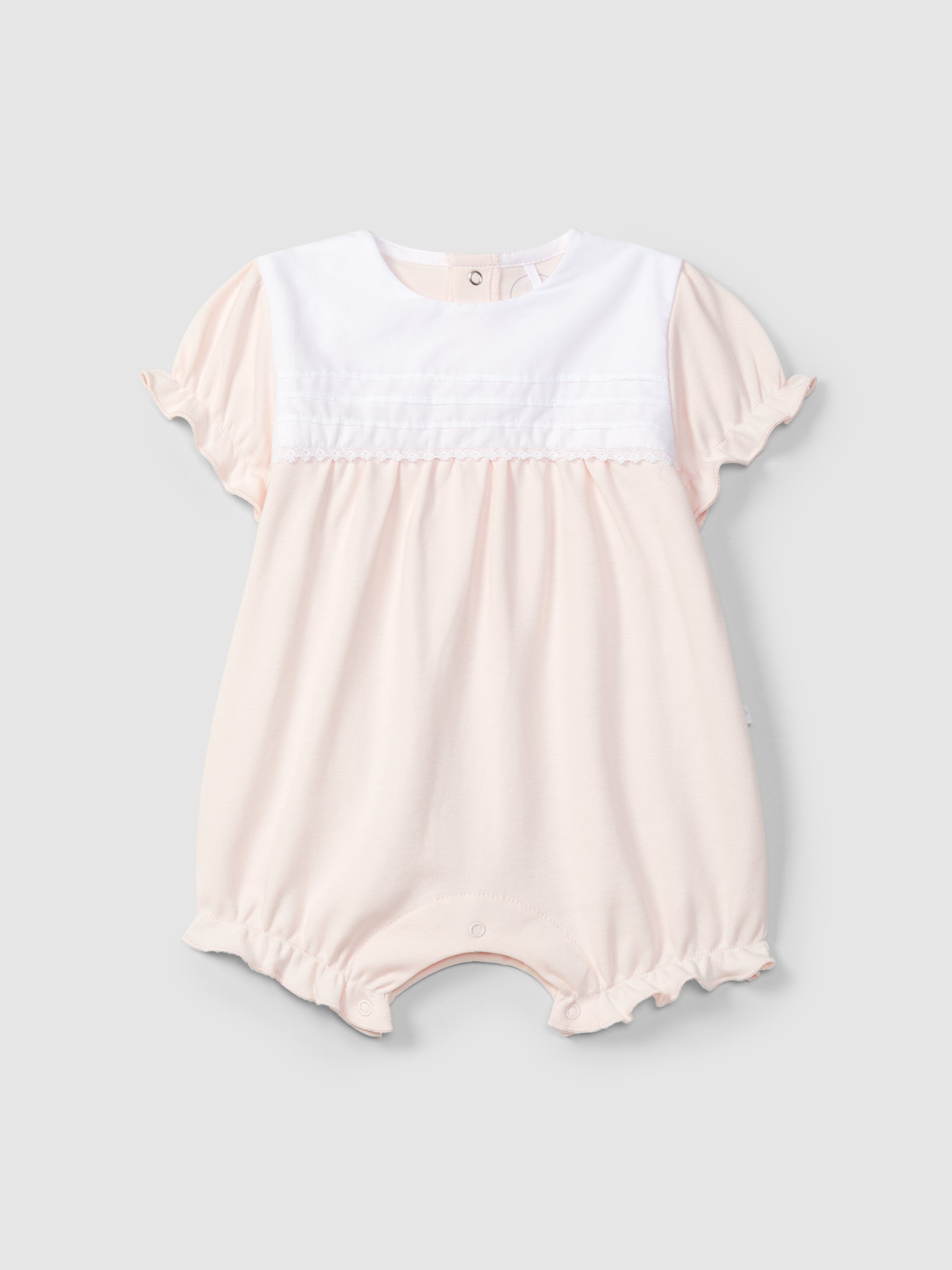 BARBOTEUSE AVEC PLISSURES ET DENTELLE DELICATE
